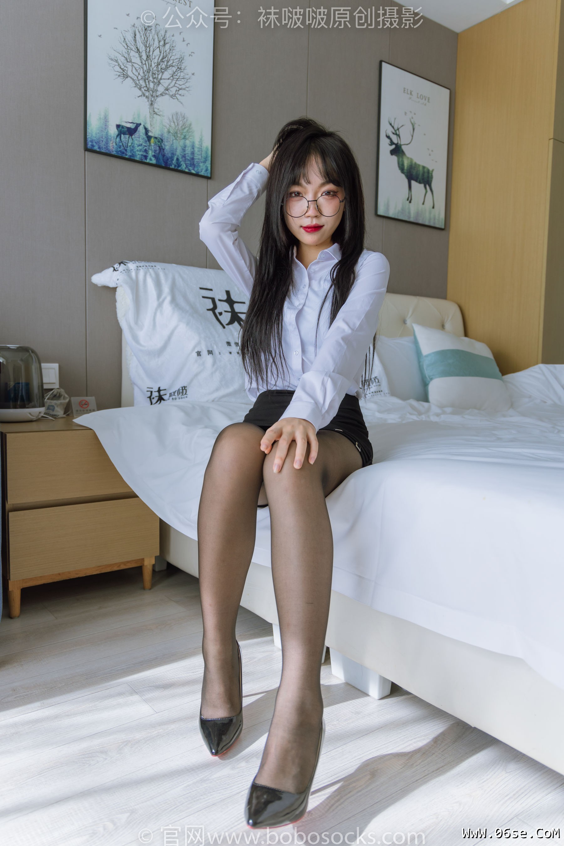 图片[83]-BoBoSocks袜啵啵 No.185 周周-ol制服、高跟鞋、黑丝[140P]-六色网