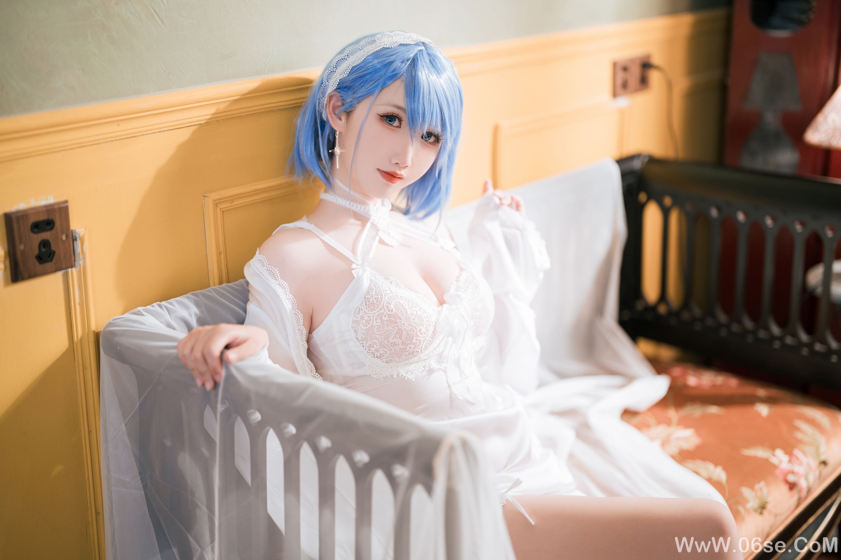图片[9]-可爱人气Coser 面饼仙儿 – 碧蓝航线 恰巴耶夫睡衣[43P]-六色网