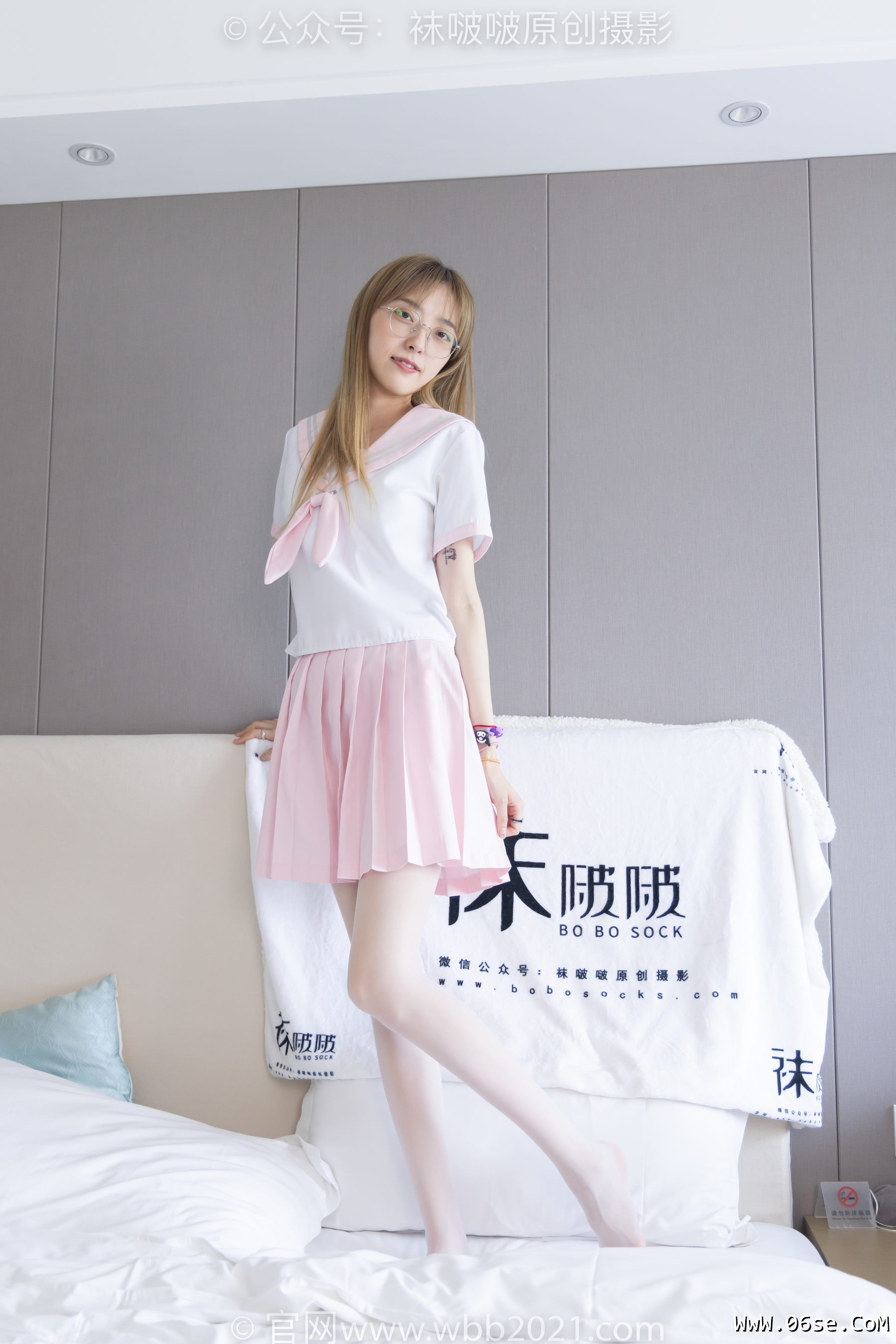 图片[18]-BoBoSocks袜啵啵 No.238 稚予-皮鞋、白丝、JK制服[153P]-六色网