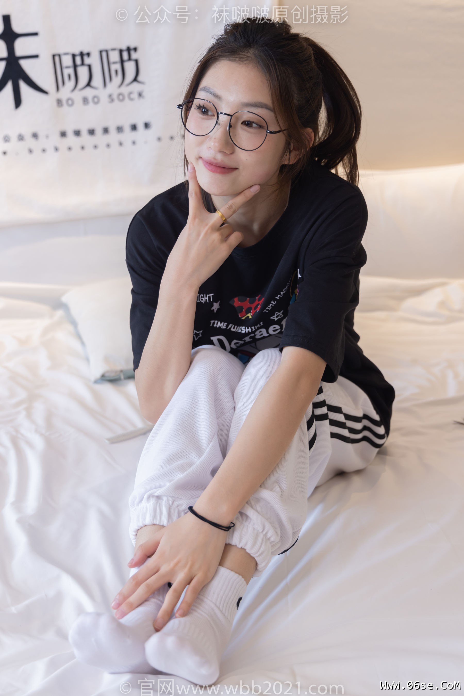 图片[9]-BoBoSocks袜啵啵 No.382 小沫 -板鞋、白棉袜[143P]-六色网