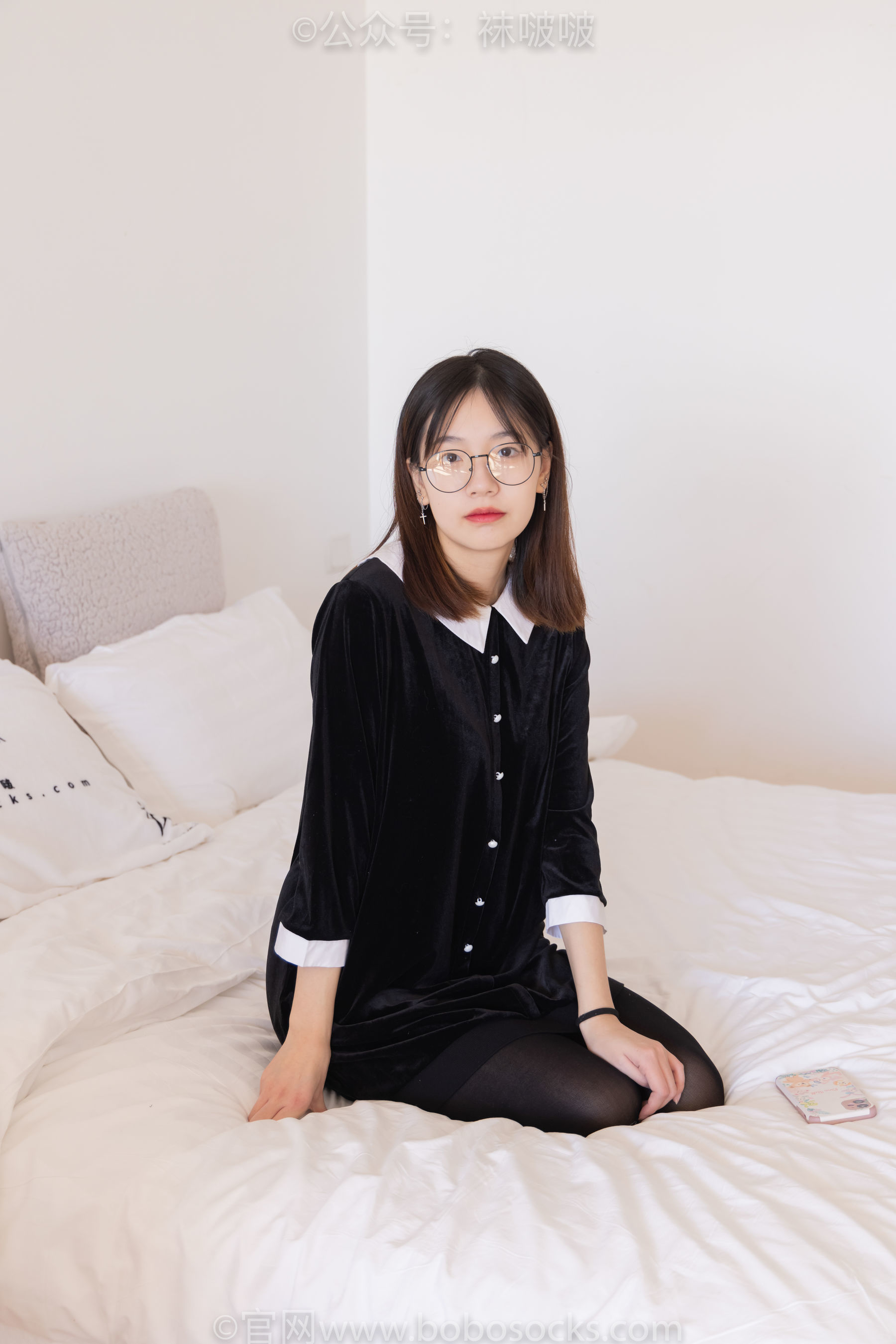 图片[70]-BoBoSocks袜啵啵 No.053 小甜豆-皮鞋、厚黑丝、黑色蕾丝船袜[140P]-六色网