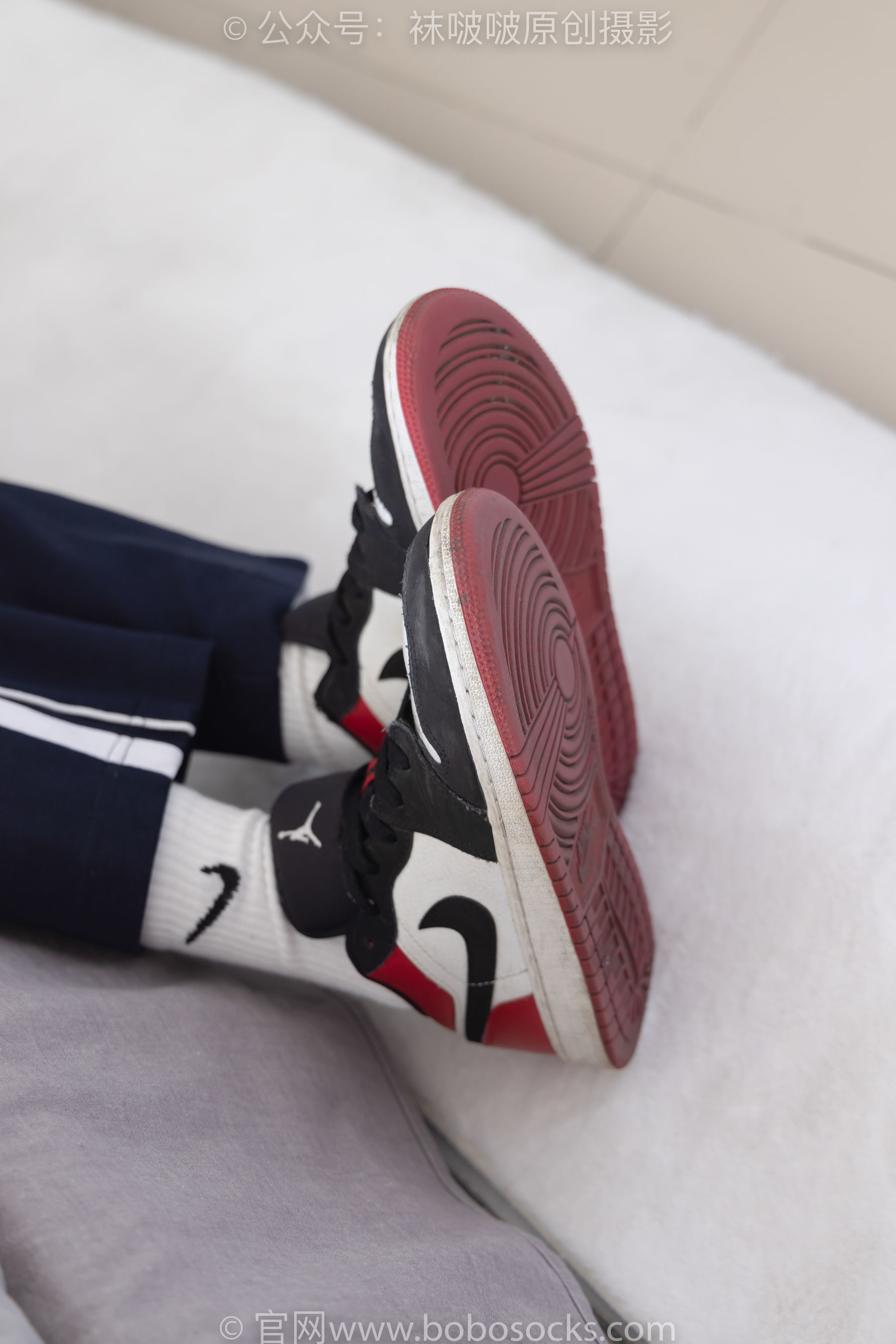 图片[62]-BoBoSocks袜啵啵 No.207 稚予 -aj板鞋、白棉袜、油亮白丝、校服裤里丝[140P]-六色网