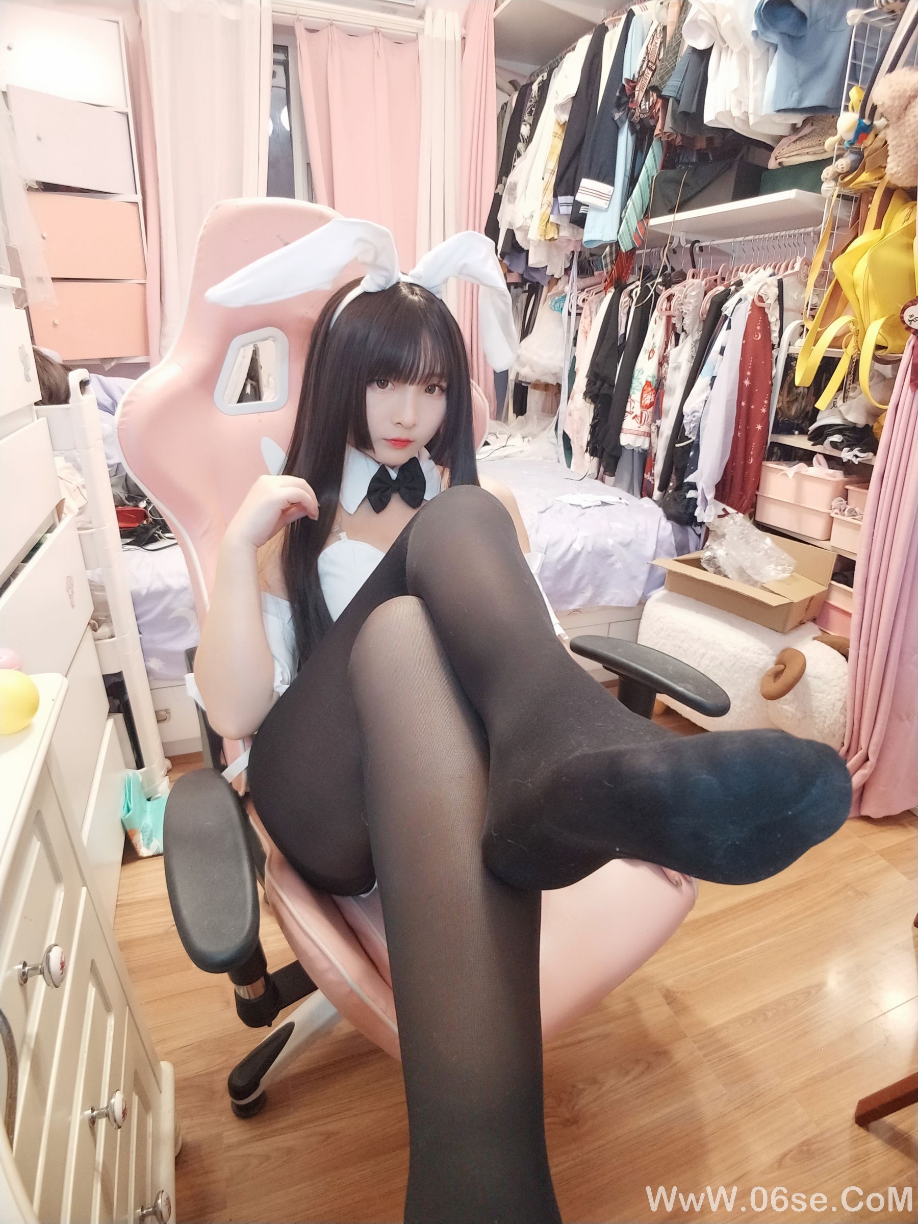 图片[20]-二次元美女古川kagura 黑丝兔女郎[24P]-六色网