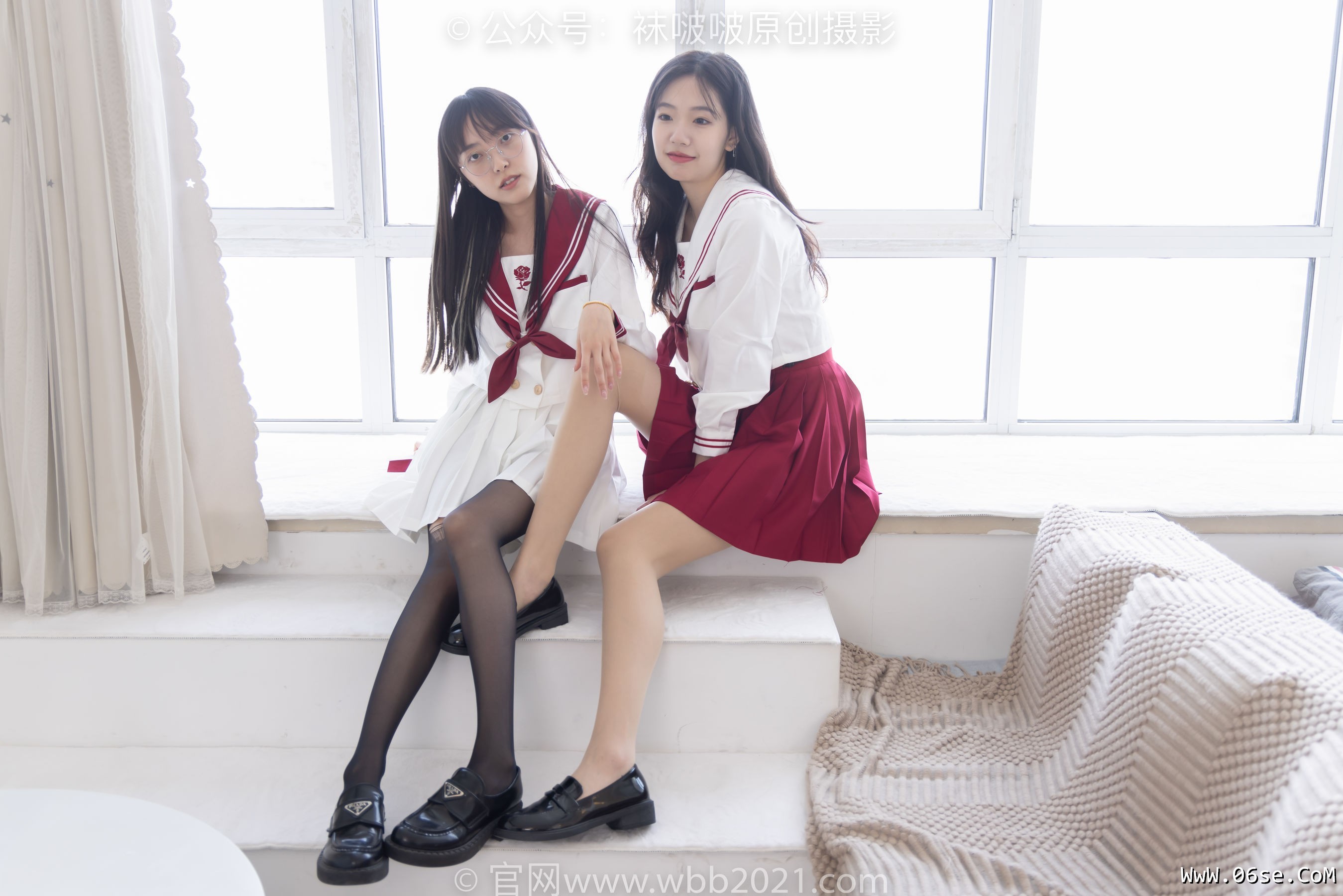 图片[108]-BoBoSocks袜啵啵 No.302 小甜豆&稚予 -三双皮鞋、板鞋、黑丝、两双肉丝、裤里丝[140P]-六色网