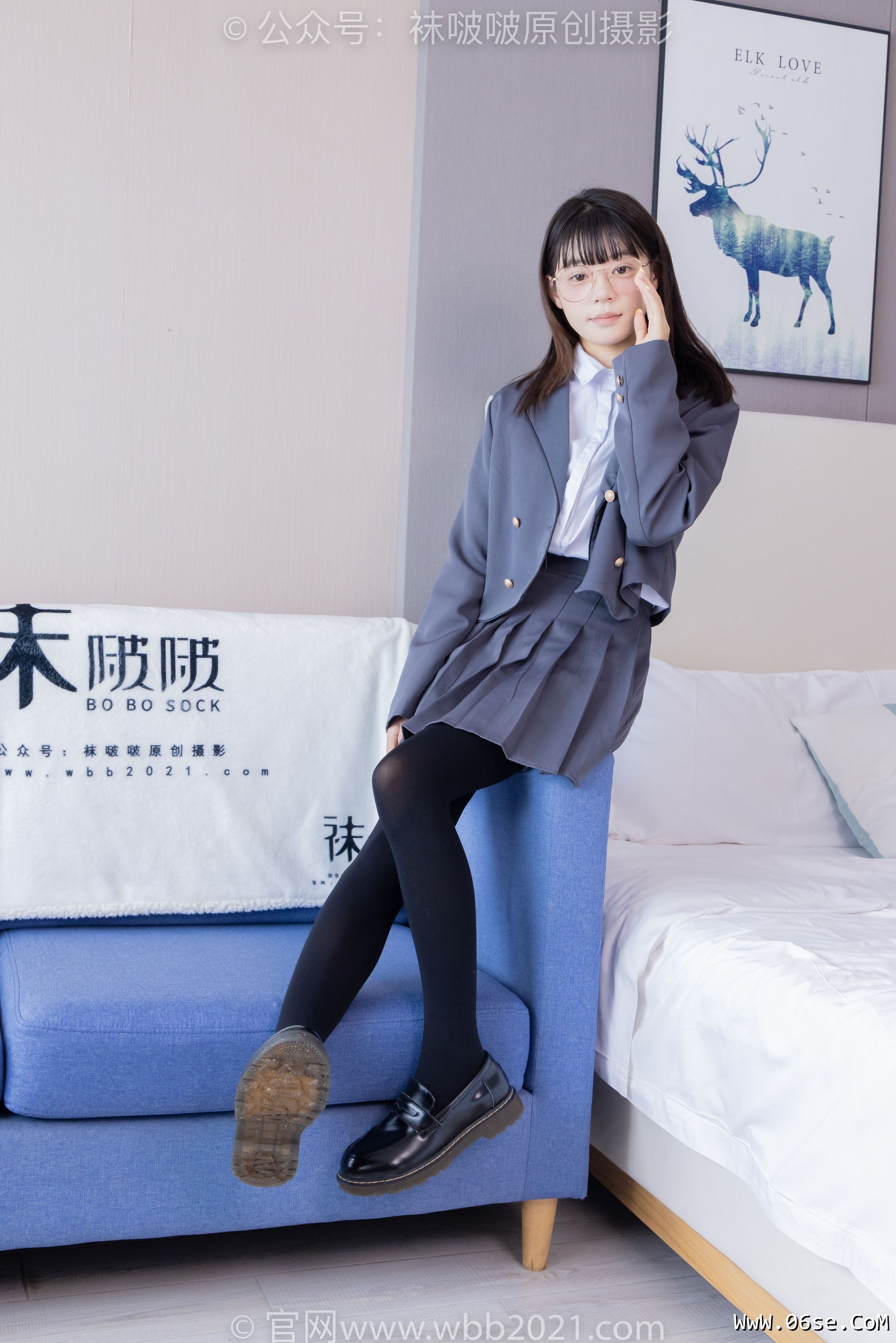 图片[56]-BoBoSocks袜啵啵 No.402 糯米 -皮鞋、厚黑丝、学院jk[140P]-六色网