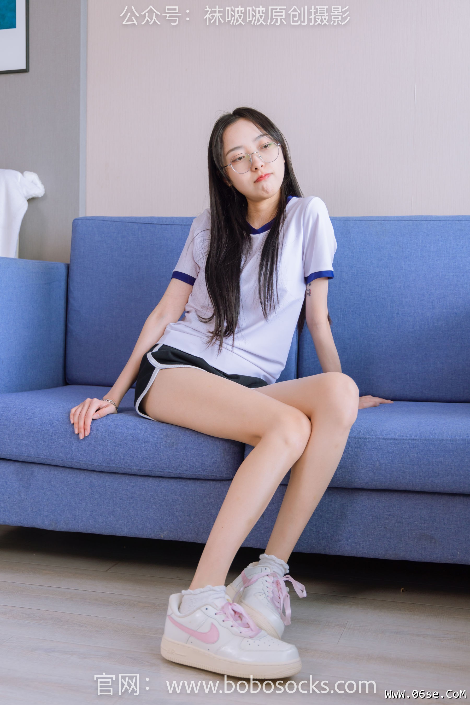 图片[132]-BoBoSocks袜啵啵 No.147 稚予-空军一号板鞋、白棉袜、体操服[139P]-六色网