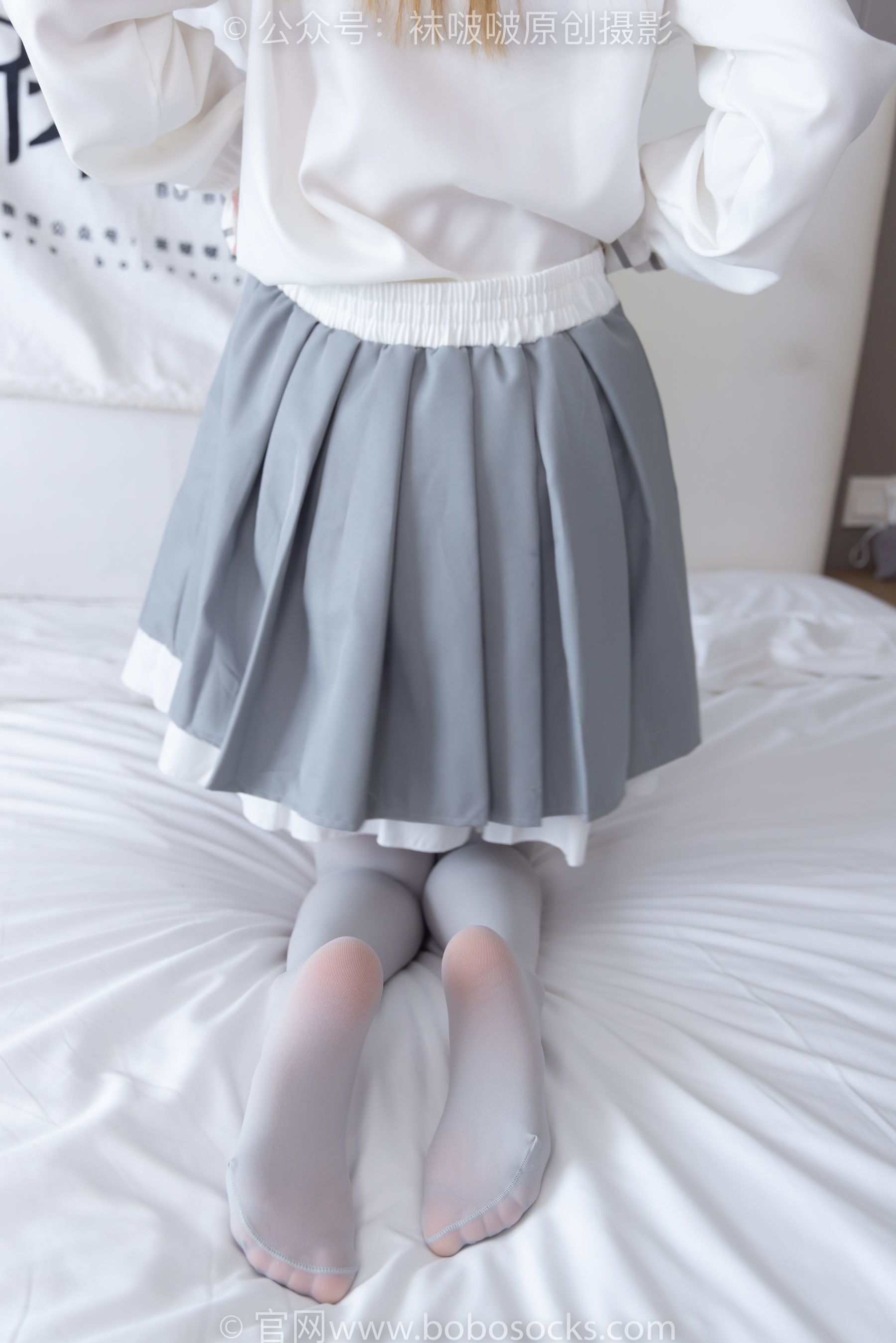 图片[103]-BoBoSocks袜啵啵 No.213 稚予 -黑皮鞋、厚灰丝[140P]-六色网