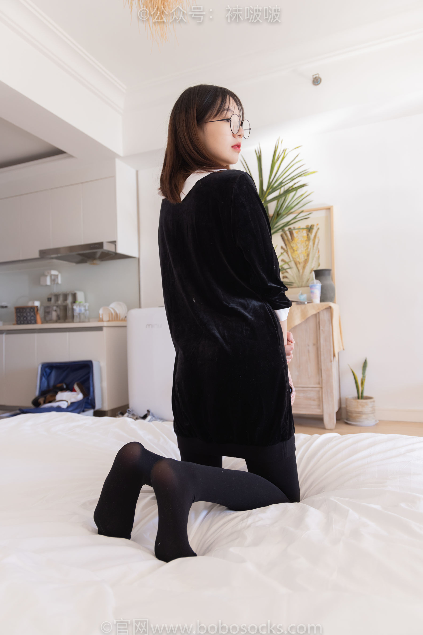 图片[66]-BoBoSocks袜啵啵 No.053 小甜豆-皮鞋、厚黑丝、黑色蕾丝船袜[140P]-六色网