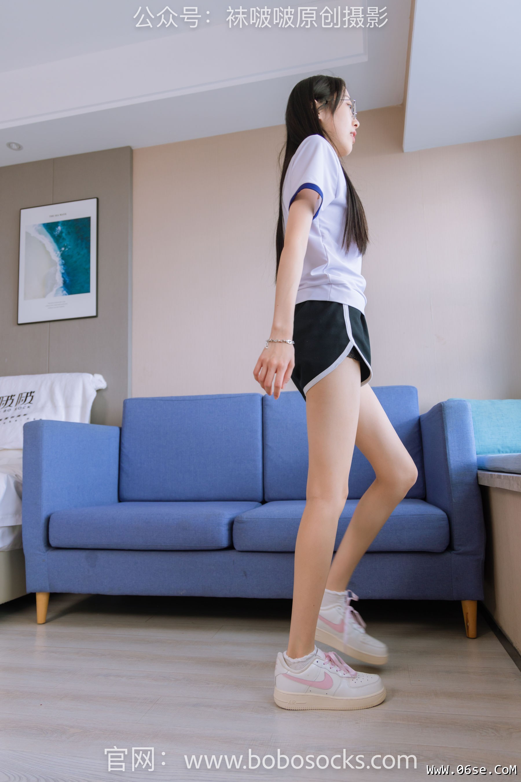 图片[135]-BoBoSocks袜啵啵 No.147 稚予-空军一号板鞋、白棉袜、体操服[139P]-六色网