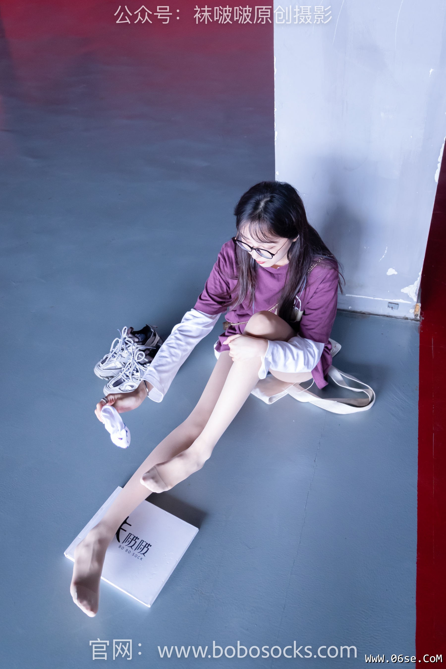 图片[120]-BoBoSocks袜啵啵 积分限定作品010 稚予-巴黎世家运动鞋、白棉袜、肉丝[144P]-六色网