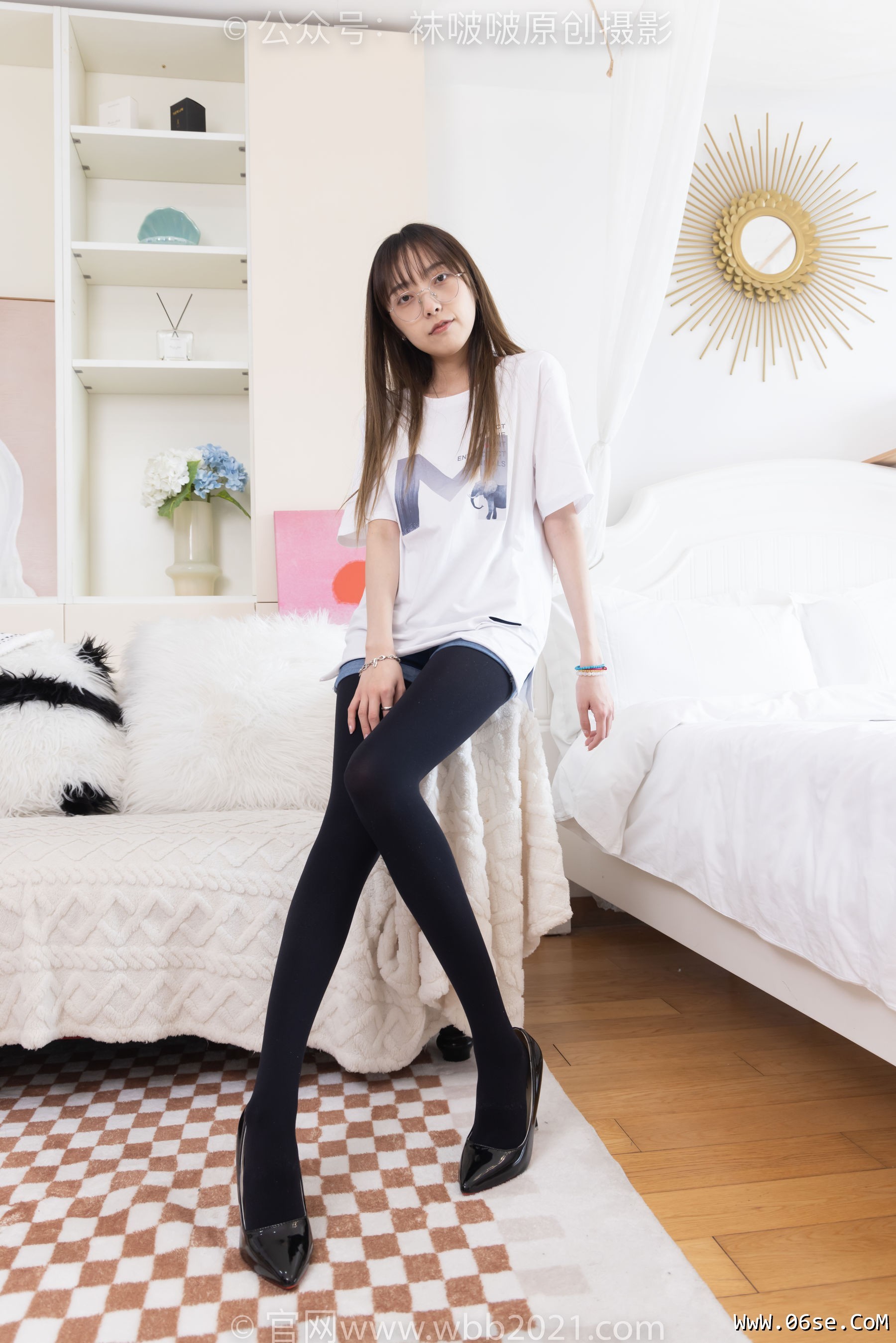 图片[129]-BoBoSocks袜啵啵 No.330 稚予 -高跟鞋、厚黑丝[150P]-六色网