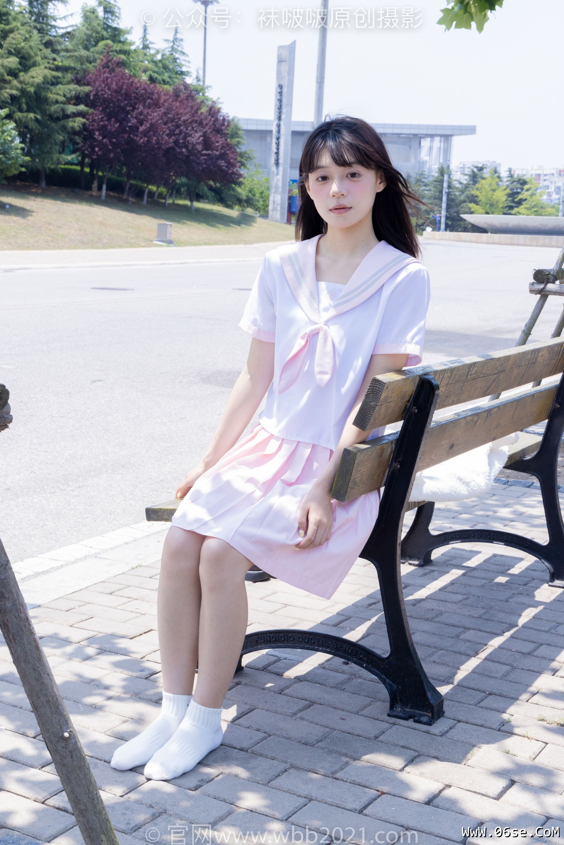 图片[6]-BoBoSocks袜啵啵 No.399 糯米 -皮鞋、白棉袜、jk制服[145P]-六色网