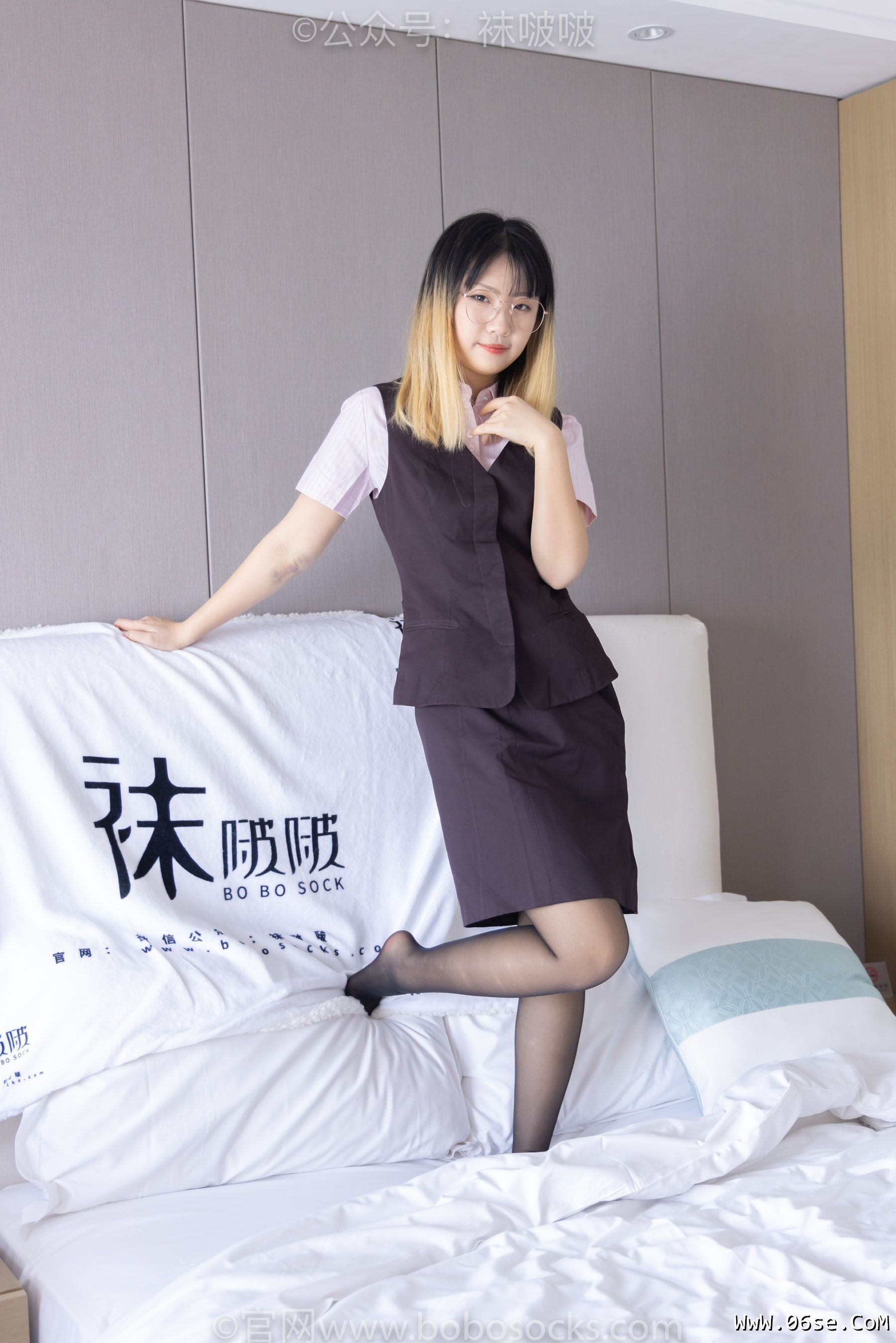 图片[110]-BoBoSocks袜啵啵 No.065 砂糖-招行制服、高跟鞋、黑丝[140P]-六色网