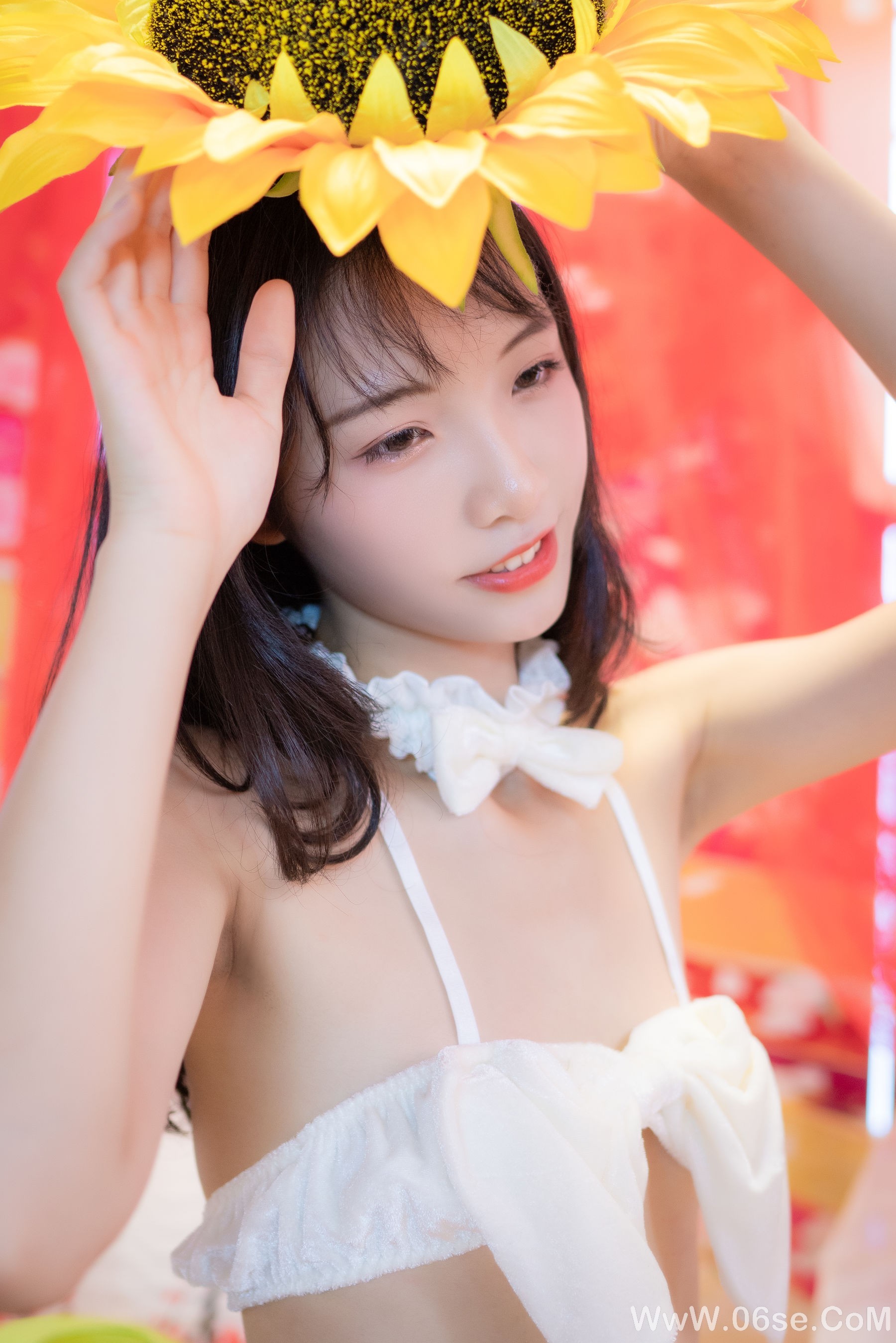 图片[4]-清纯妹子西瓜 白猫咪内衣[34P]-六色网