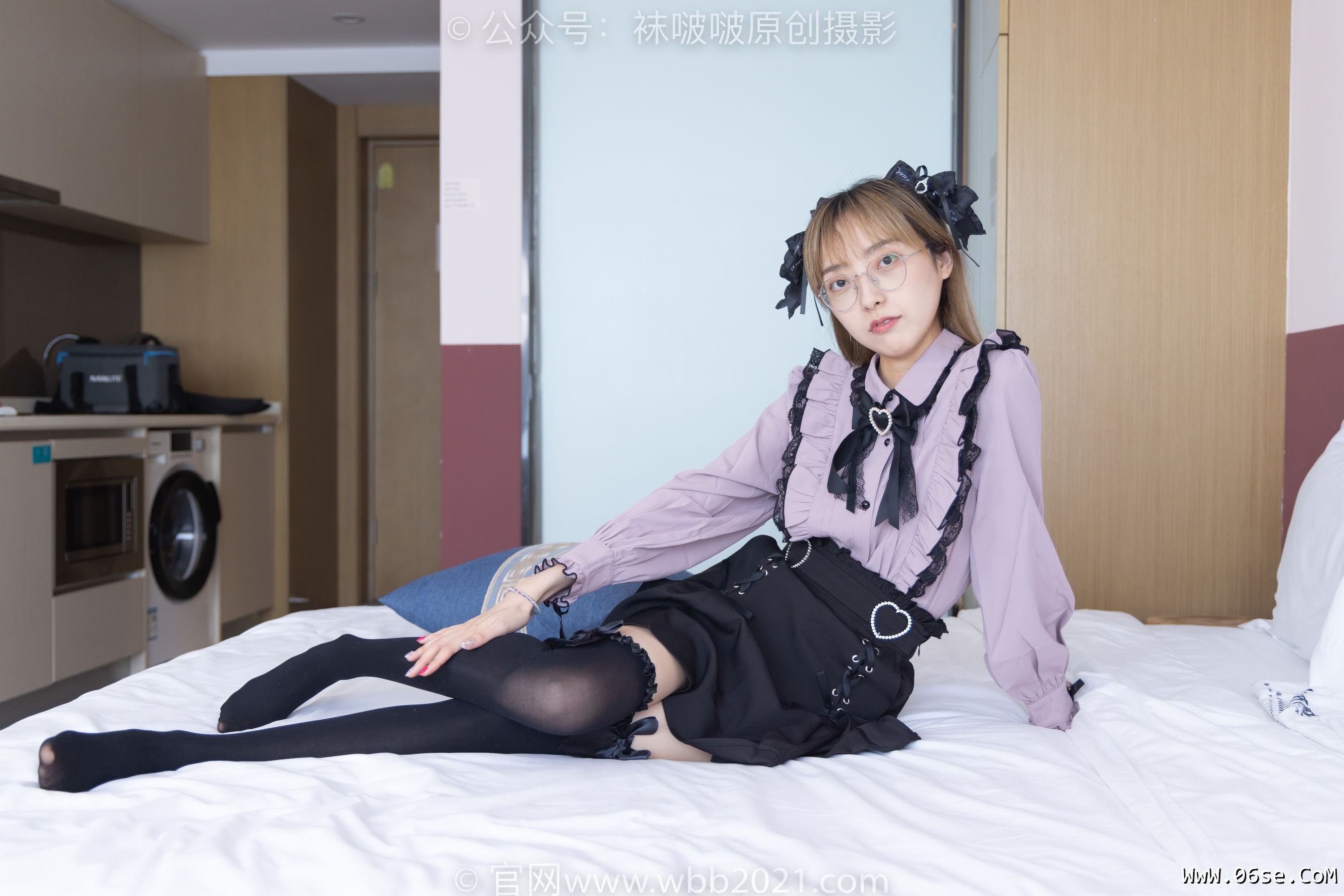图片[113]-BoBoSocks袜啵啵 No.247 稚予 -皮鞋、黑丝大腿袜、地雷系女友[159P]-六色网