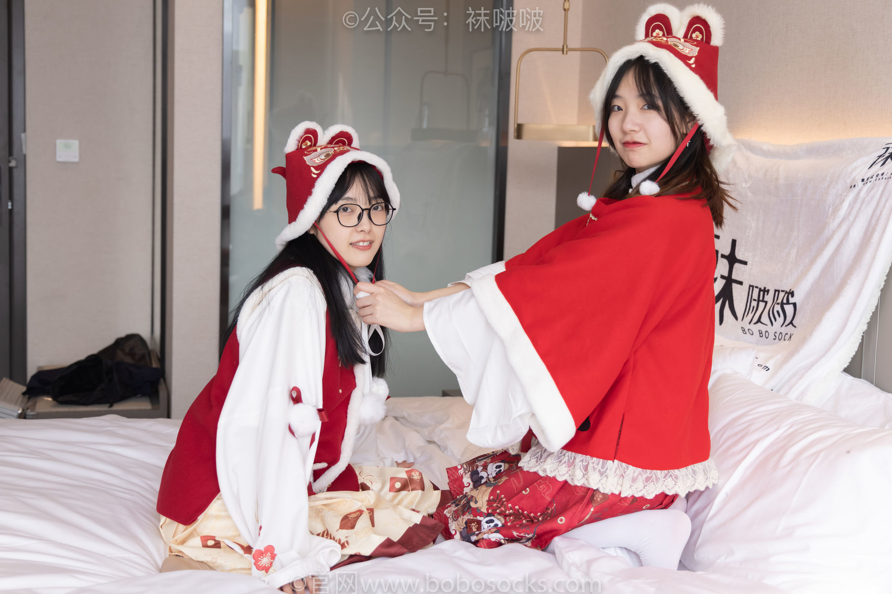 图片[120]-BoBoSocks袜啵啵 No.054 小甜豆与稚予-给大家拜年啦[139P]-六色网