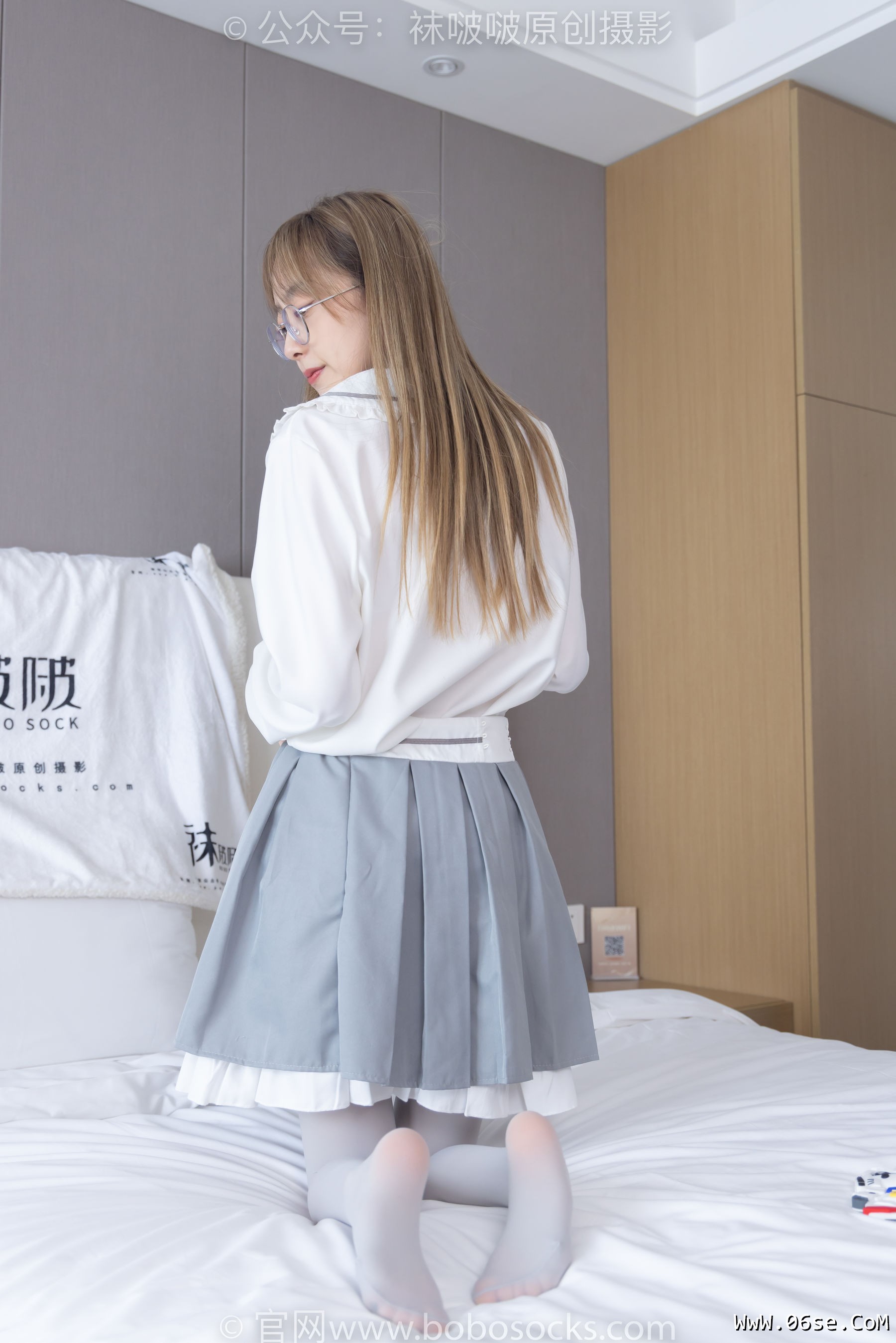 图片[102]-BoBoSocks袜啵啵 No.213 稚予 -黑皮鞋、厚灰丝[140P]-六色网