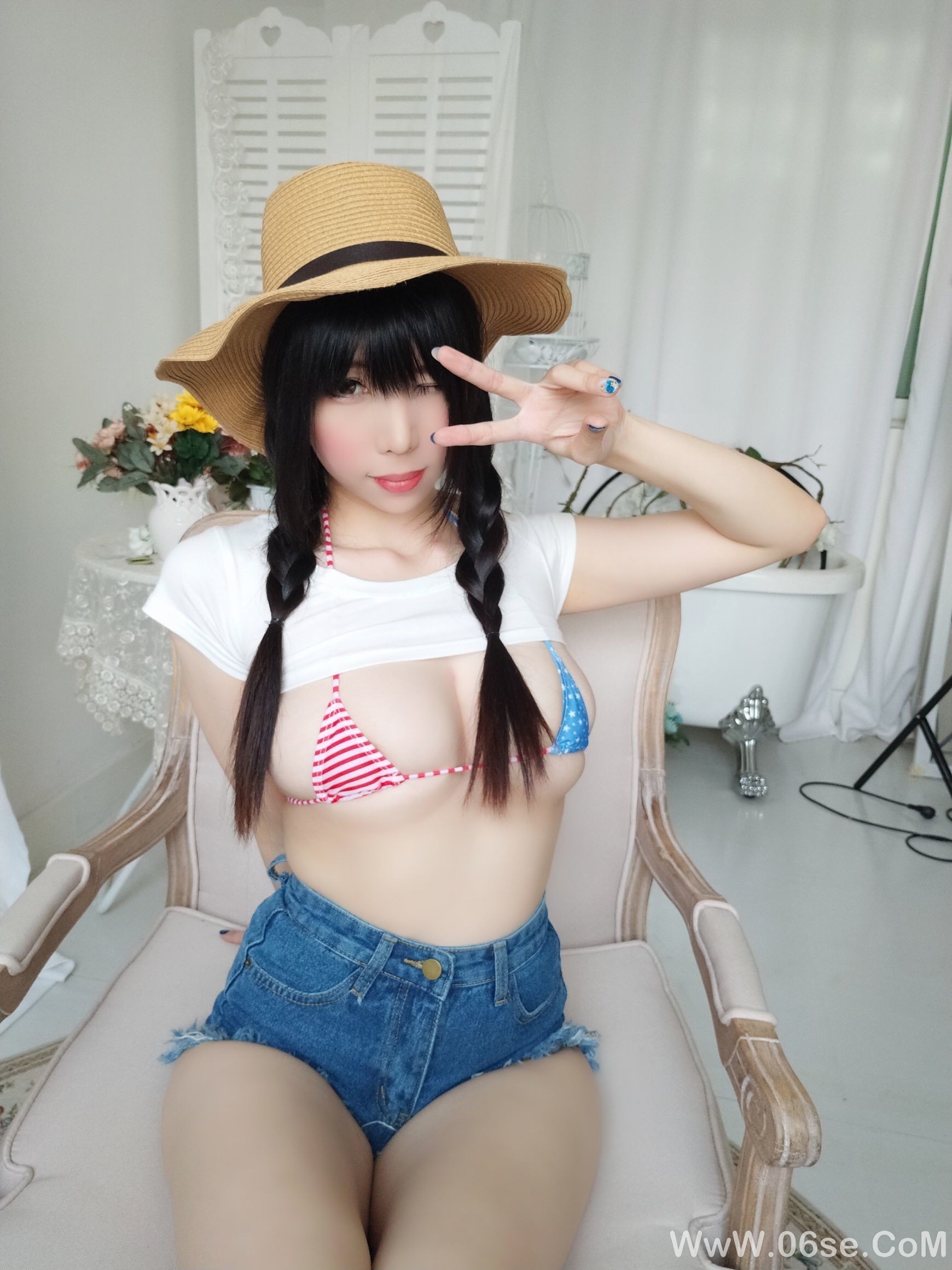 图片[14]-二次元巨乳美女鹿野希 牛仔女郎[84P]-六色网