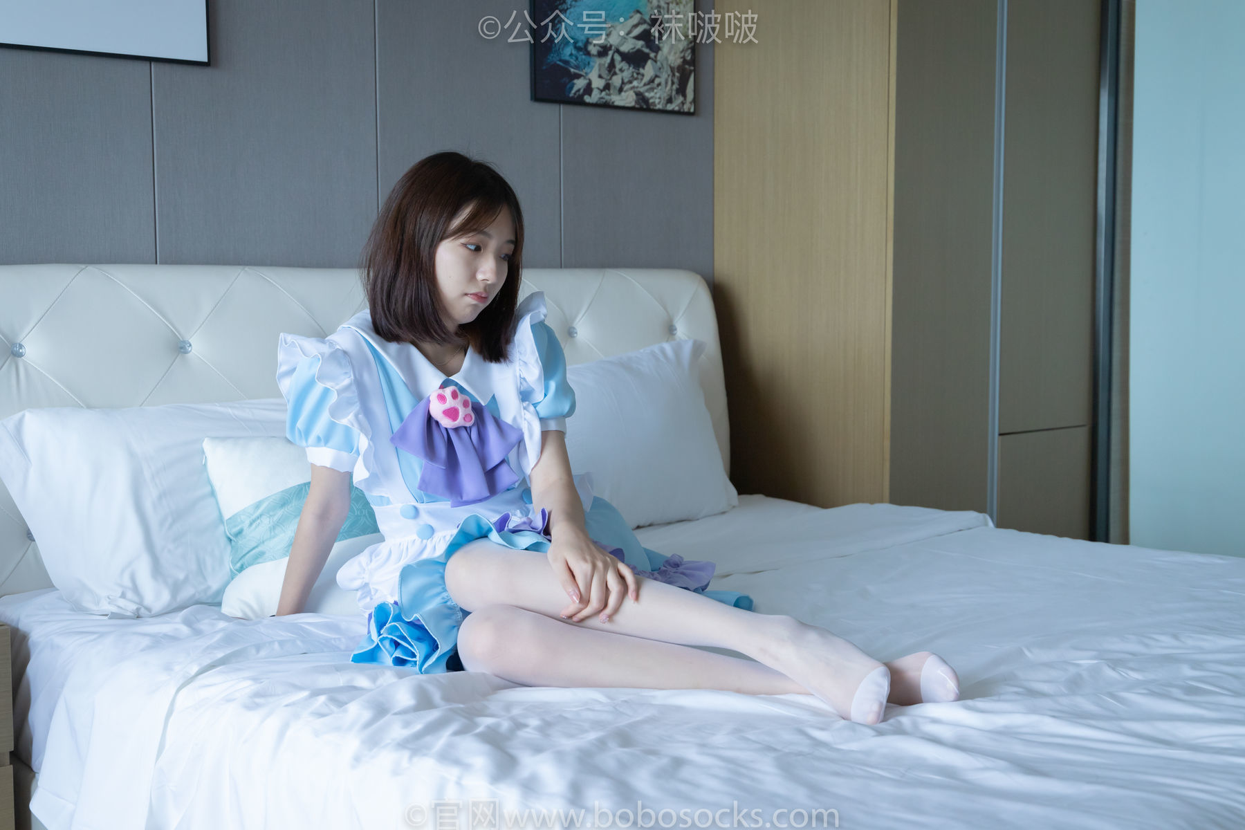 图片[88]-BoBoSocks袜啵啵 No.066 小甜豆-女仆装、高跟鞋、薄白丝[134P]-六色网