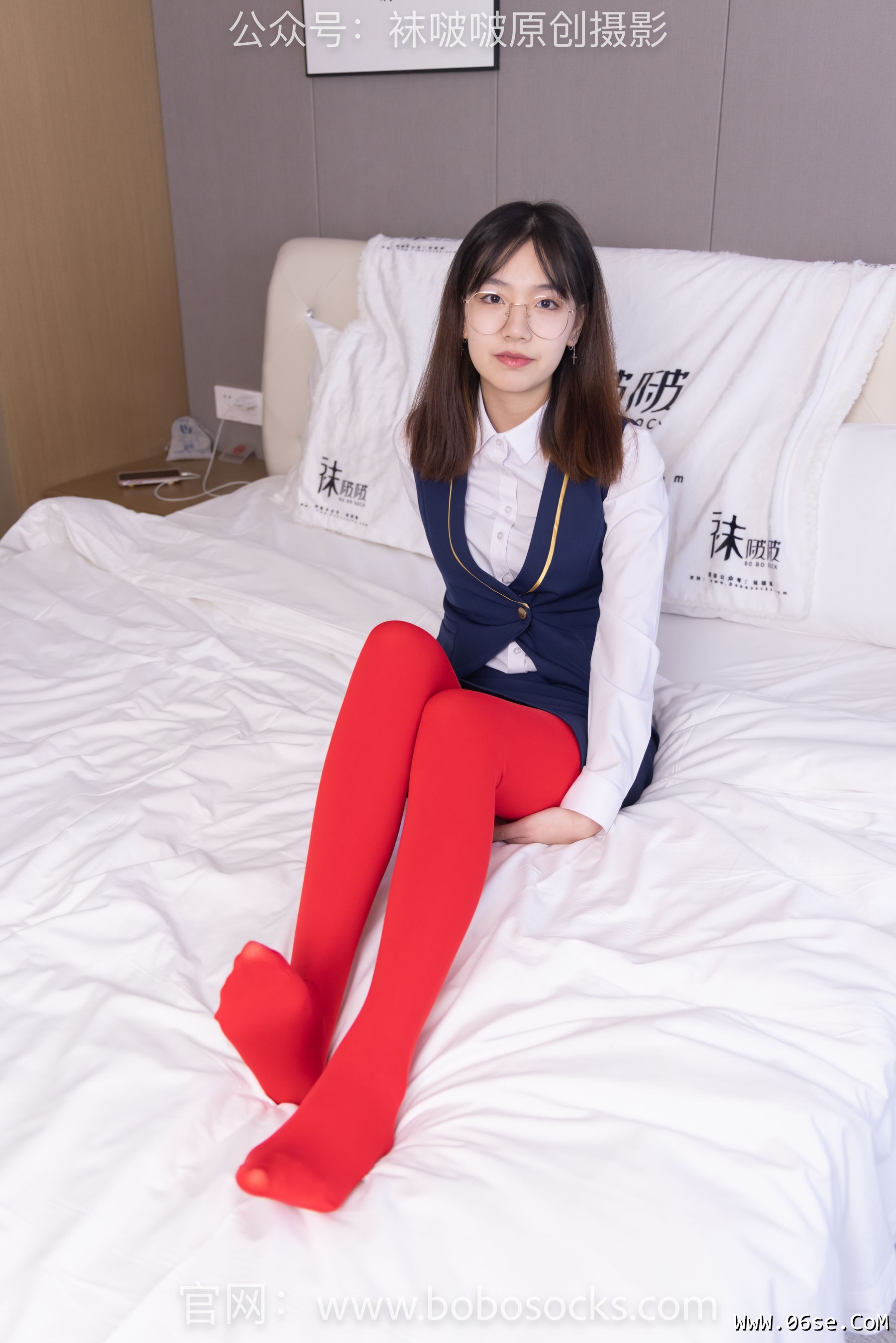 图片[20]-BoBoSocks袜啵啵 No.132 小甜豆-aj1板鞋、蓝色短靴、厚黑丝、厚红丝[145P]-六色网