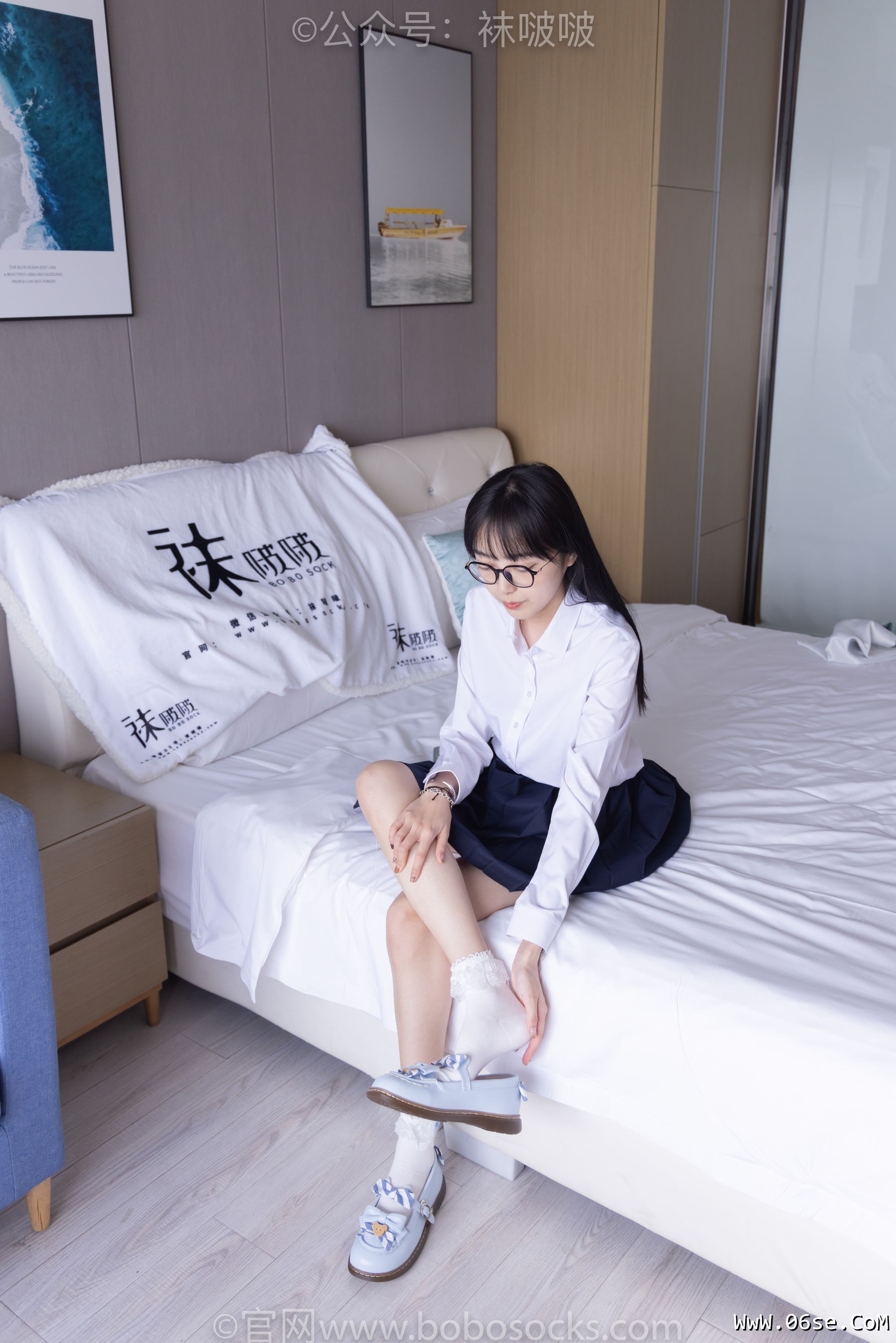 图片[26]-BoBoSocks袜啵啵 No.070 稚予-皮鞋、拖鞋、过膝袜、白棉袜[148P]-六色网