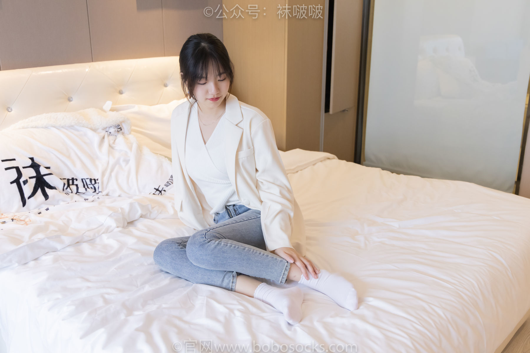 图片[114]-BoBoSocks袜啵啵 No.050 小甜豆-高跟长靴、白棉袜[175P]-六色网