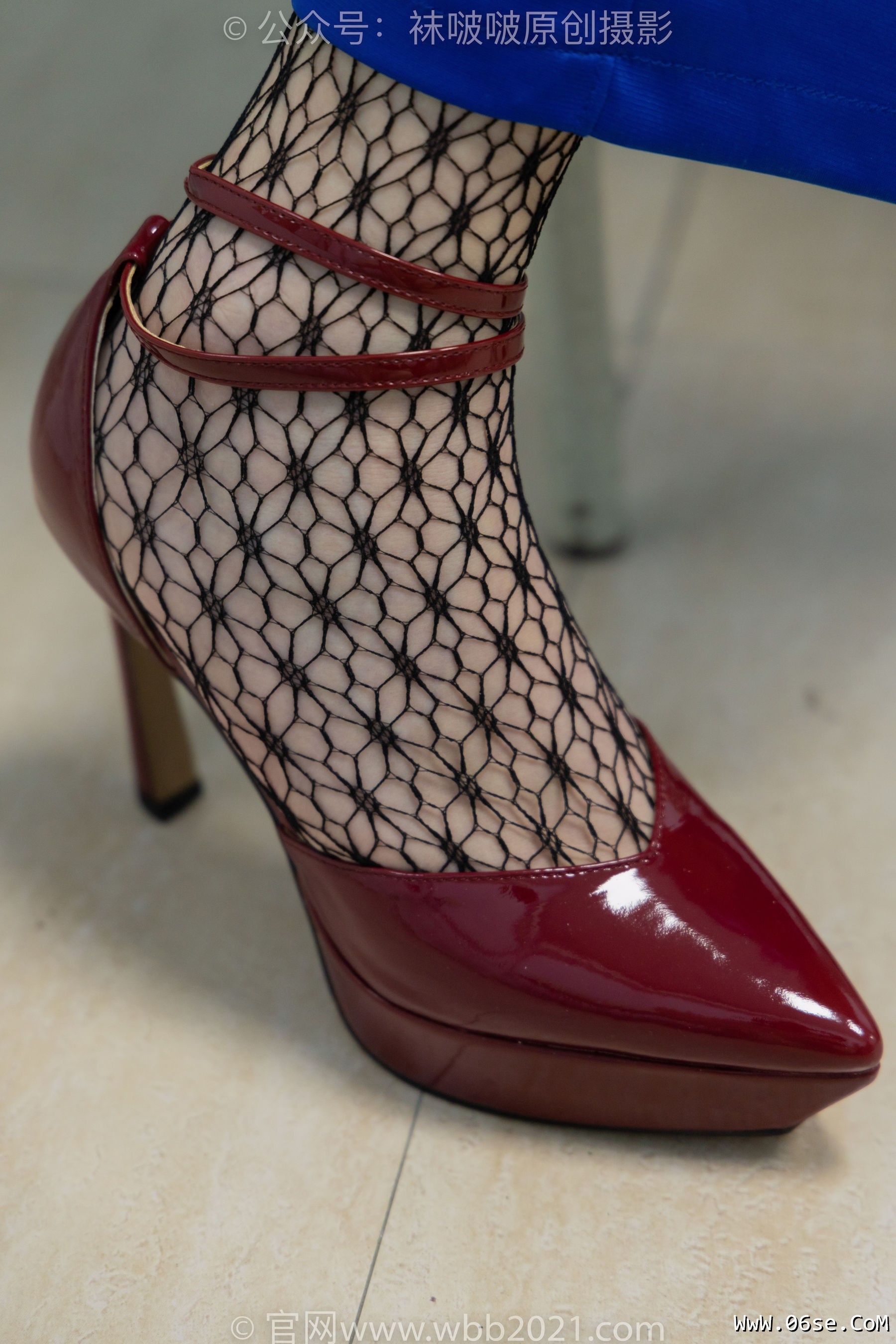 图片[150]-BoBoSocks袜啵啵 No.375 小甜豆 -高跟鞋、黑色蕾丝网袜、校服裤里丝[160P]-六色网