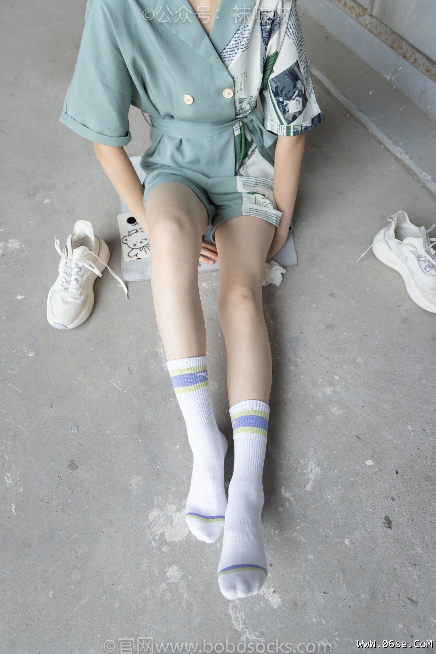 图片[67]-BoBoSocks袜啵啵 No.025 熊熊-安踏运动鞋、白色棉袜、裸足[146P]-六色网