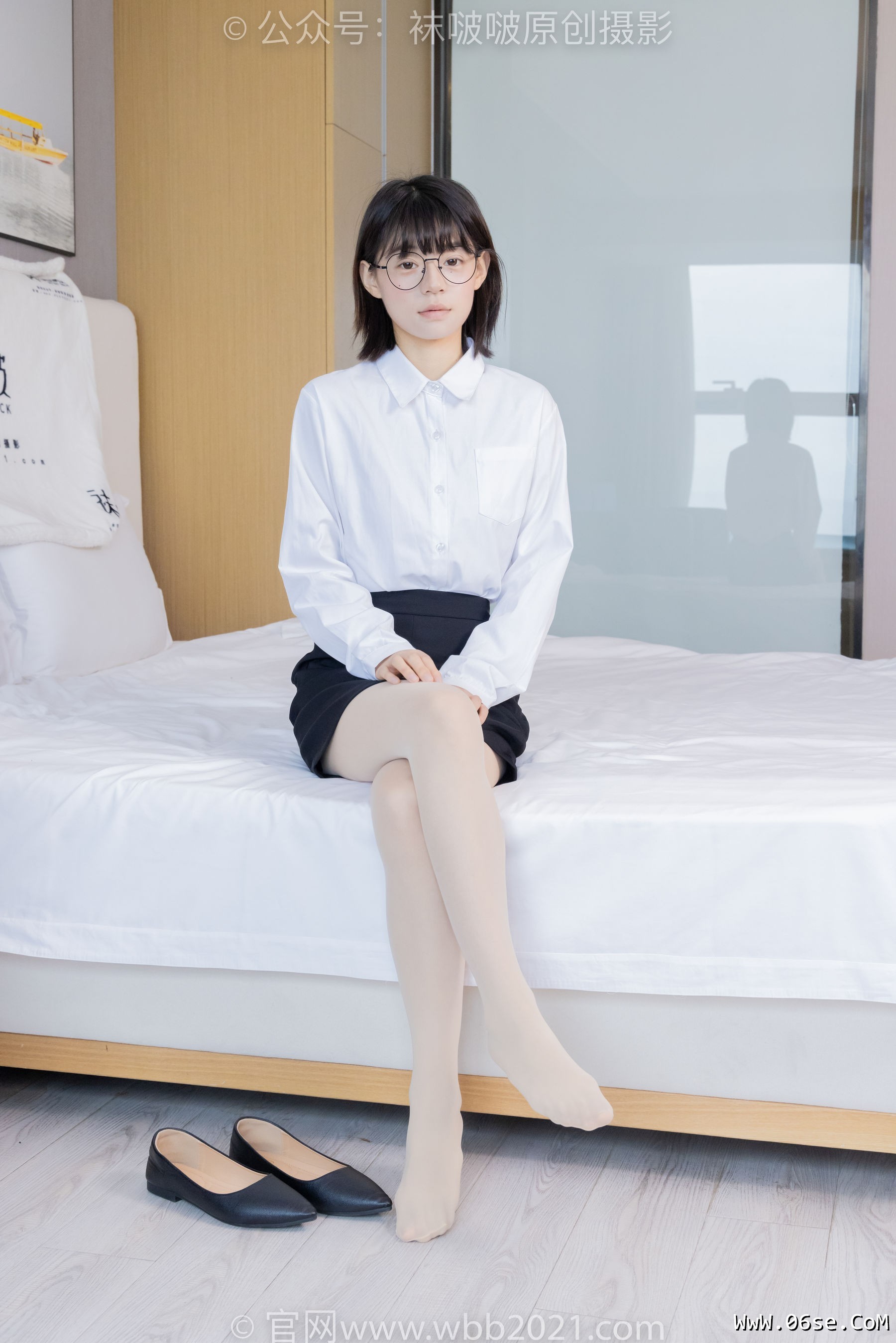 图片[142]-BoBoSocks袜啵啵 No.436 糯米 -OL制服、两双平底鞋、薄黑丝、厚肉丝[150P]-六色网