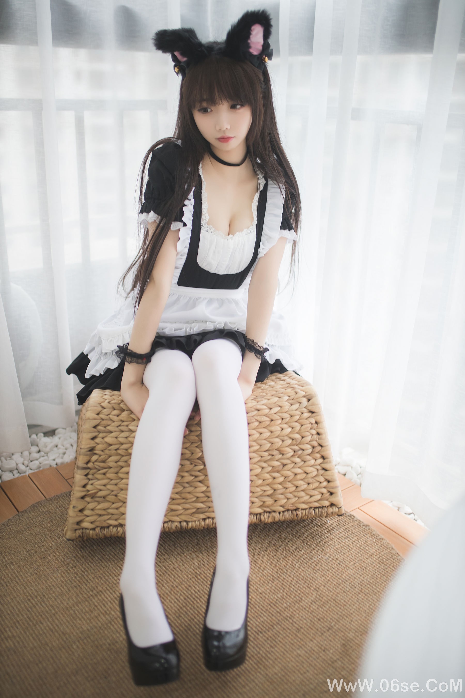图片[14]-Cos小姐姐雪琪 白丝女仆[30P]-六色网