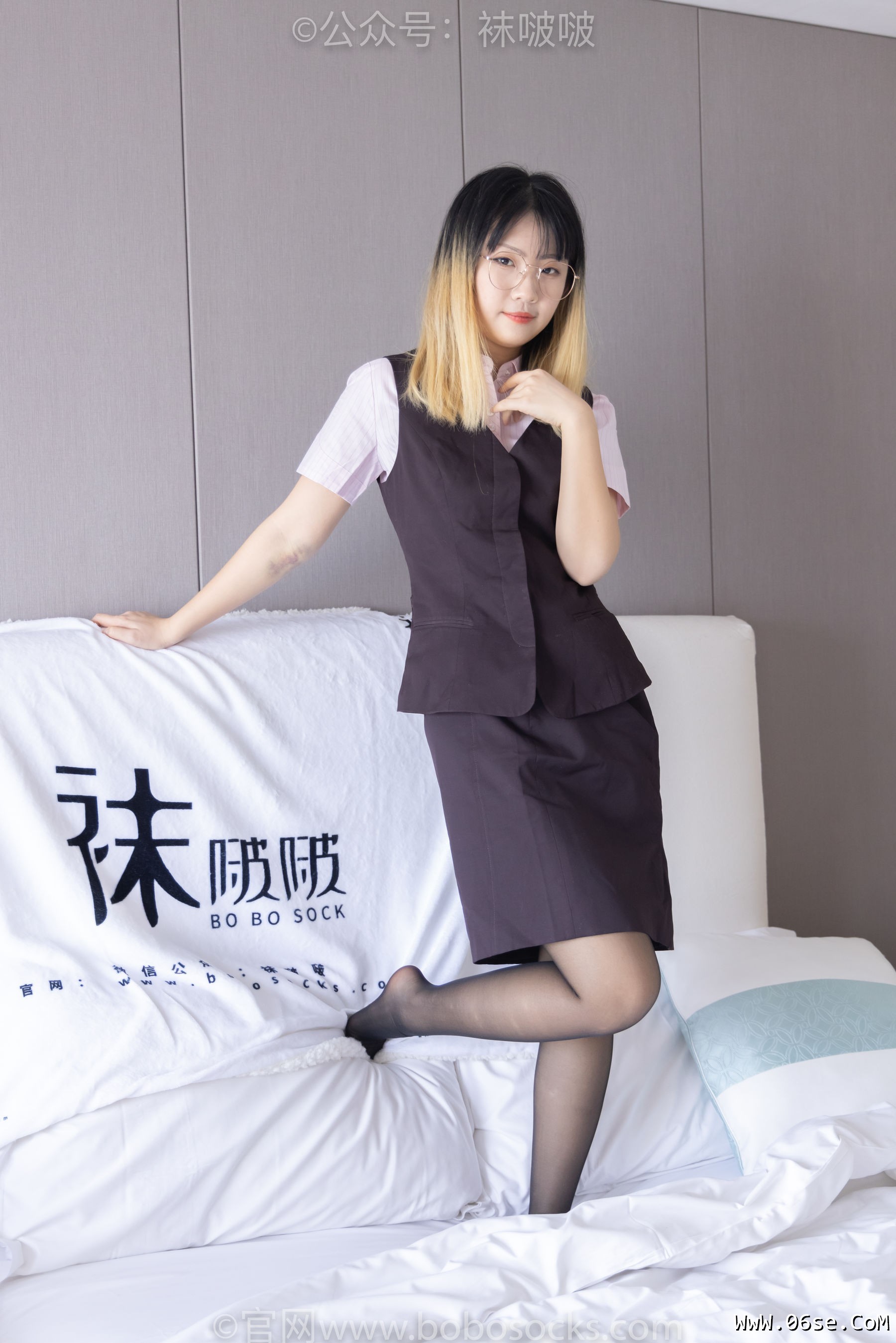 图片[111]-BoBoSocks袜啵啵 No.065 砂糖-招行制服、高跟鞋、黑丝[140P]-六色网