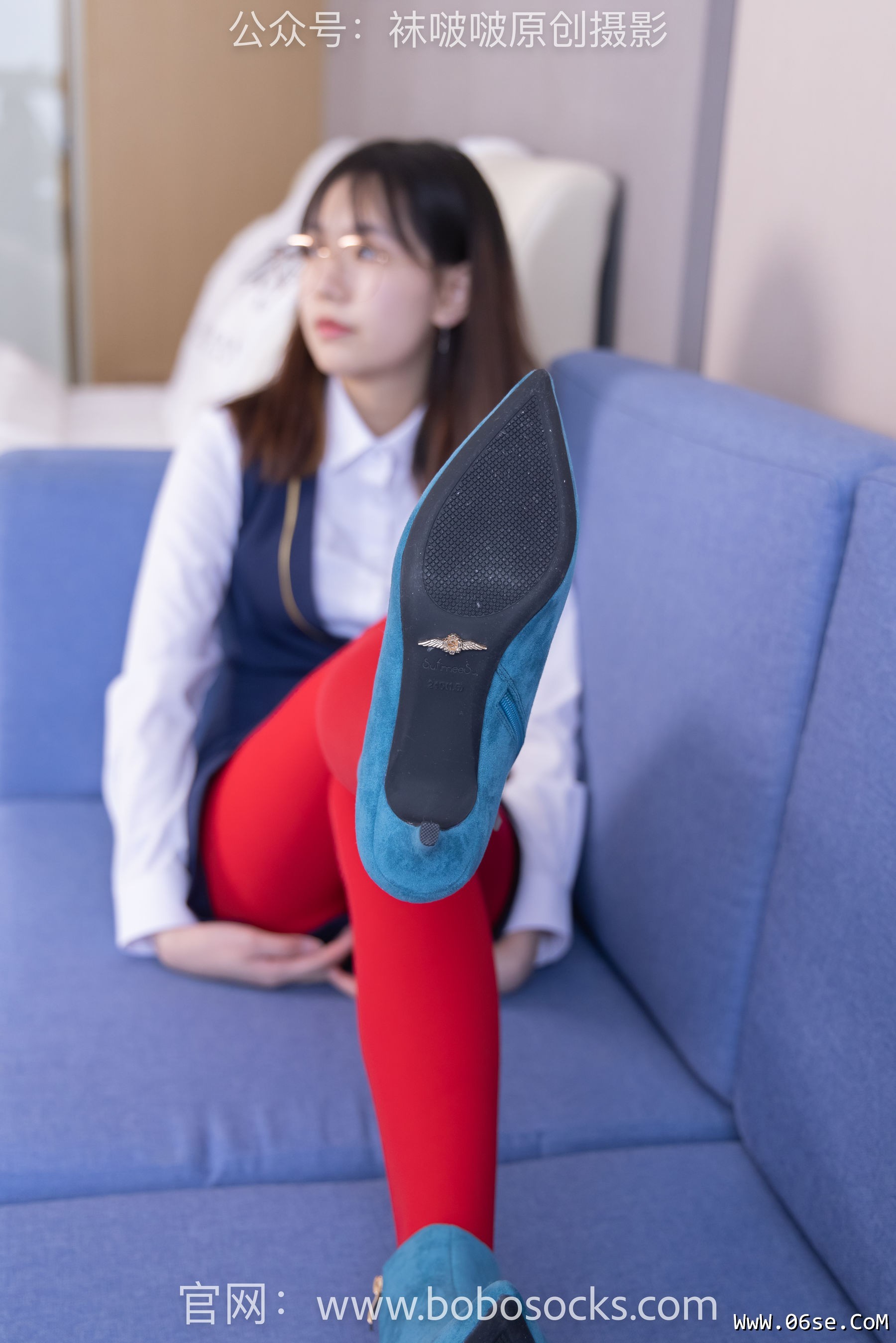 图片[132]-BoBoSocks袜啵啵 No.132 小甜豆-aj1板鞋、蓝色短靴、厚黑丝、厚红丝[145P]-六色网