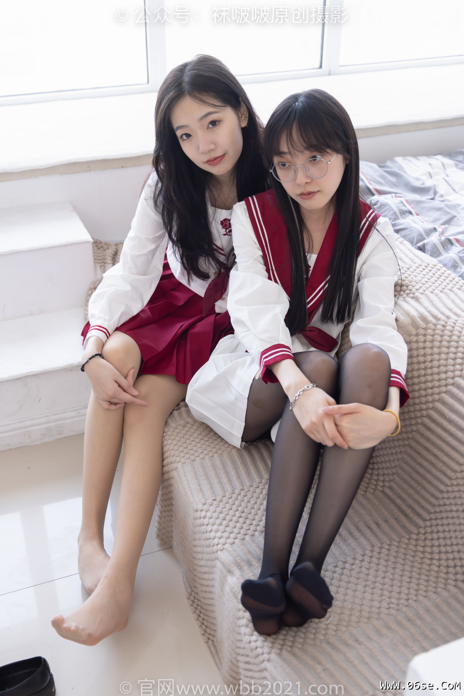 图片[78]-BoBoSocks袜啵啵 No.302 小甜豆&稚予 -三双皮鞋、板鞋、黑丝、两双肉丝、裤里丝[140P]-六色网
