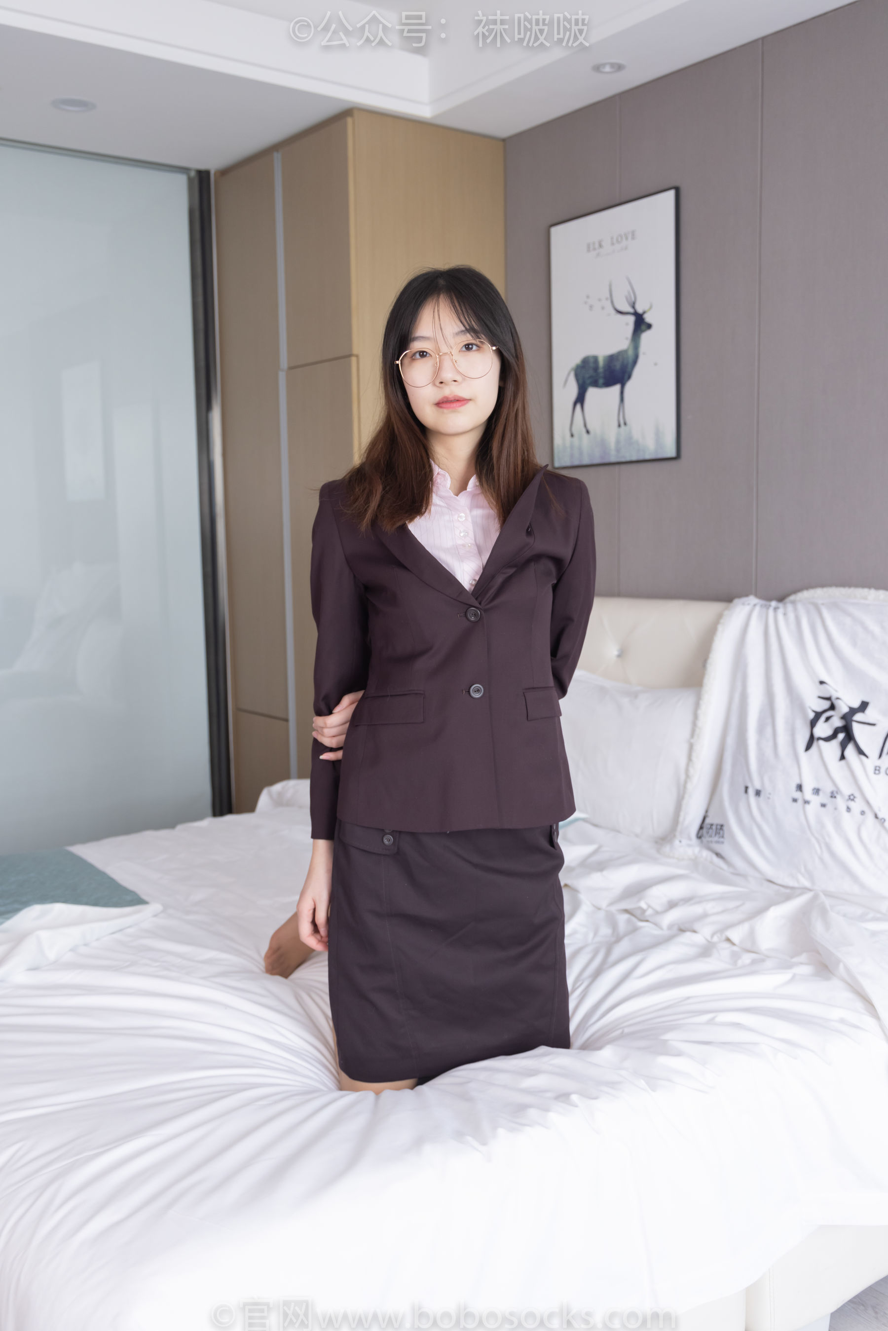 图片[88]-BoBoSocks袜啵啵 No.078 小甜豆-招行制服、平底鞋、灰丝[139P]-六色网