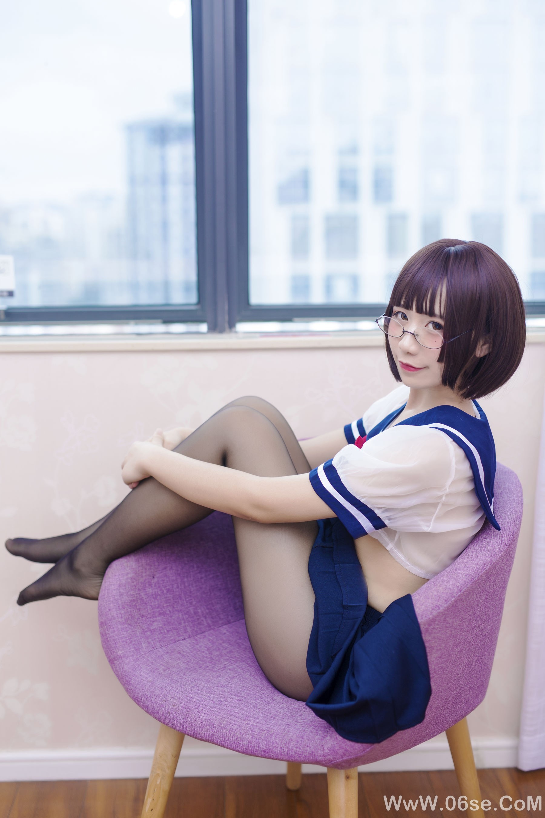 图片[4]-动漫博主九曲Jean JK透明制服[21P]-六色网