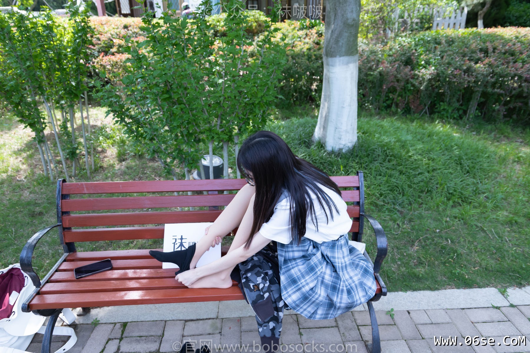 图片[122]-BoBoSocks袜啵啵 No.007 稚予-JK制服、皮鞋、黑色中筒棉袜、肉丝[143P]-六色网