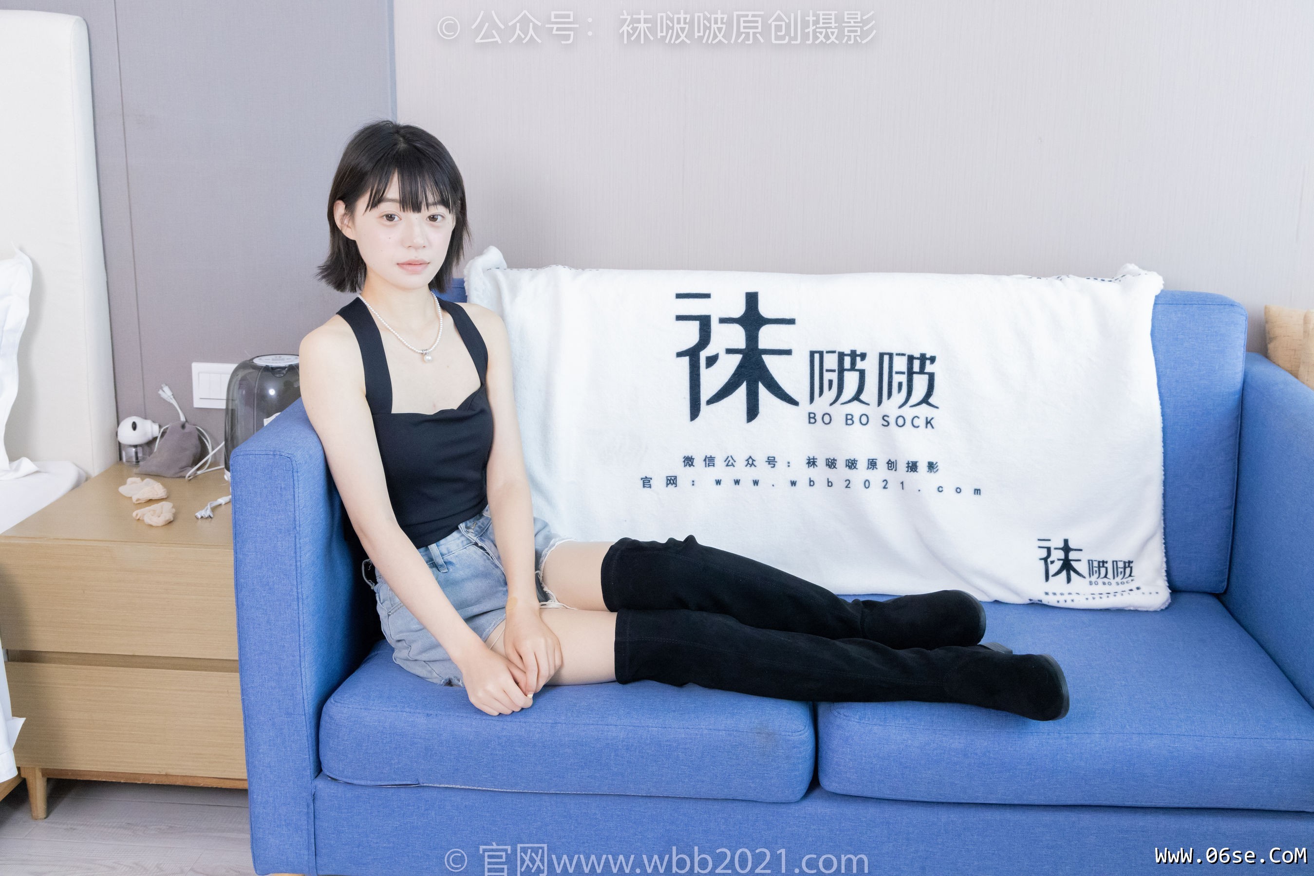 图片[57]-BoBoSocks袜啵啵 No.422 糯米 -长靴、白棉袜、肉丝[140P]-六色网