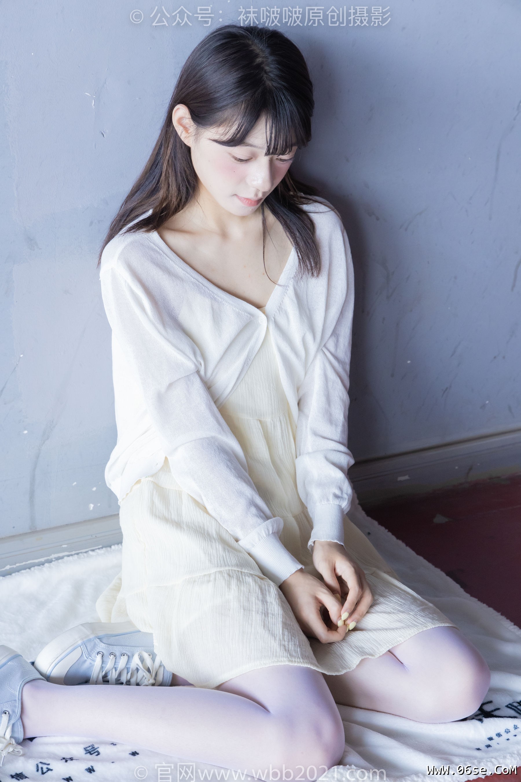 图片[88]-BoBoSocks袜啵啵 No.395 糯米 -板鞋、白丝[145P]-六色网
