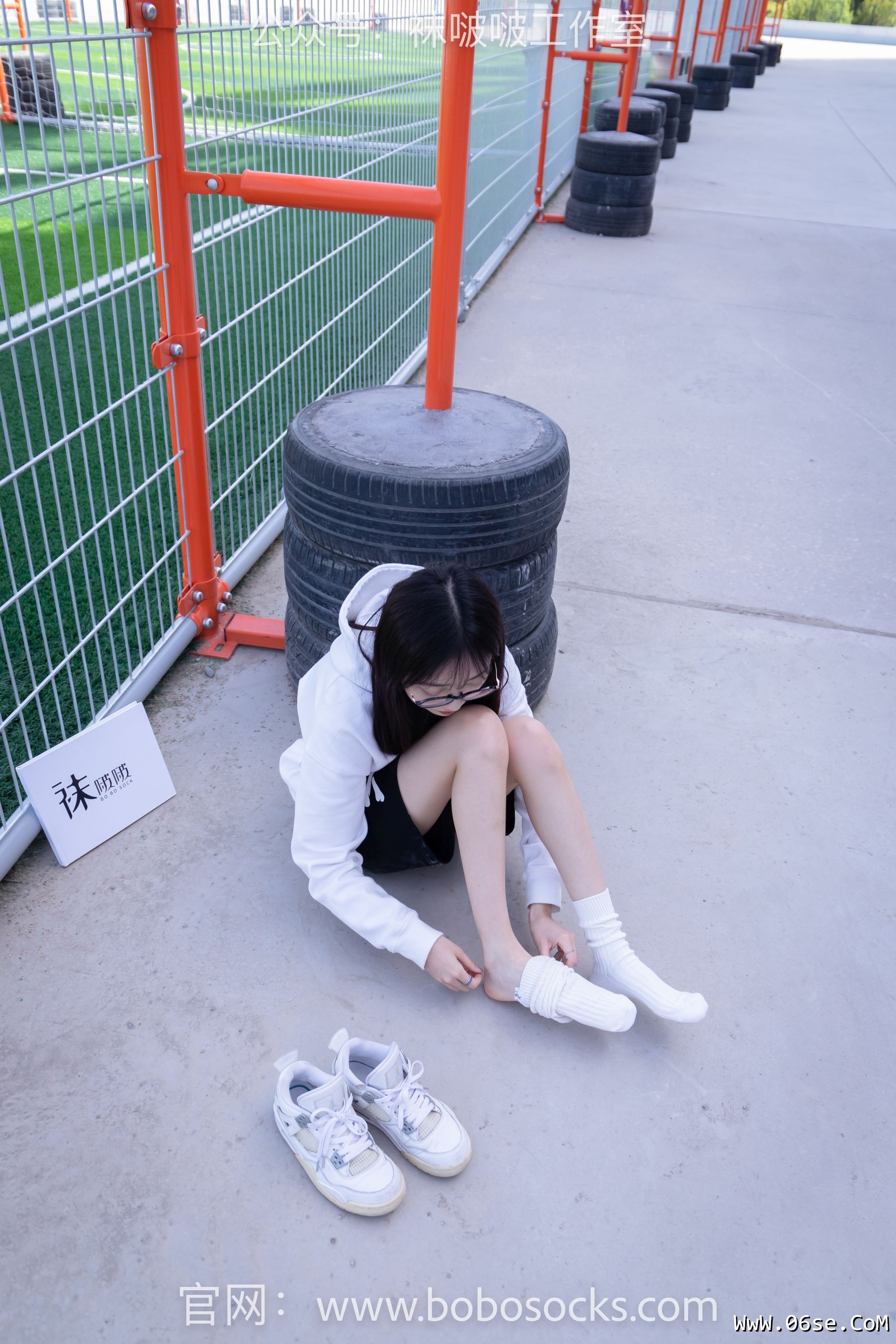 图片[92]-BoBoSocks袜啵啵 No.103 稚予-AJ篮球鞋、白棉袜、裸足[134P]-六色网