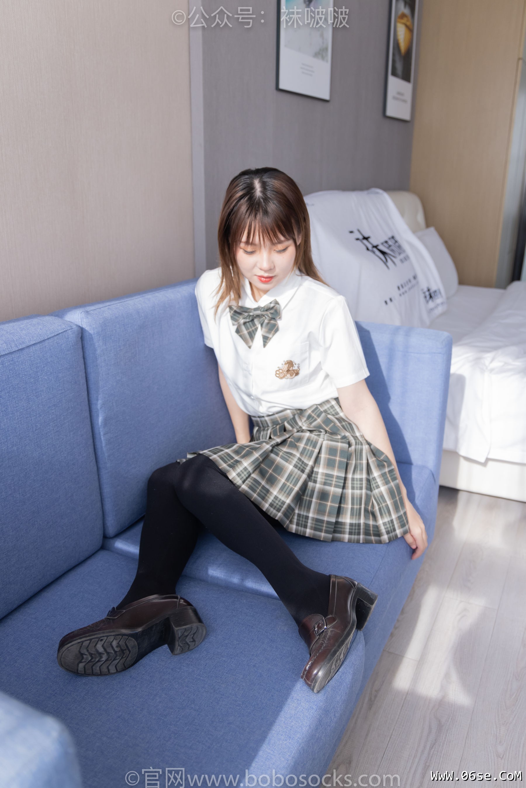 图片[29]-BoBoSocks袜啵啵 No.056 朵朵-JK制服、皮鞋、厚黑丝[135P]-六色网