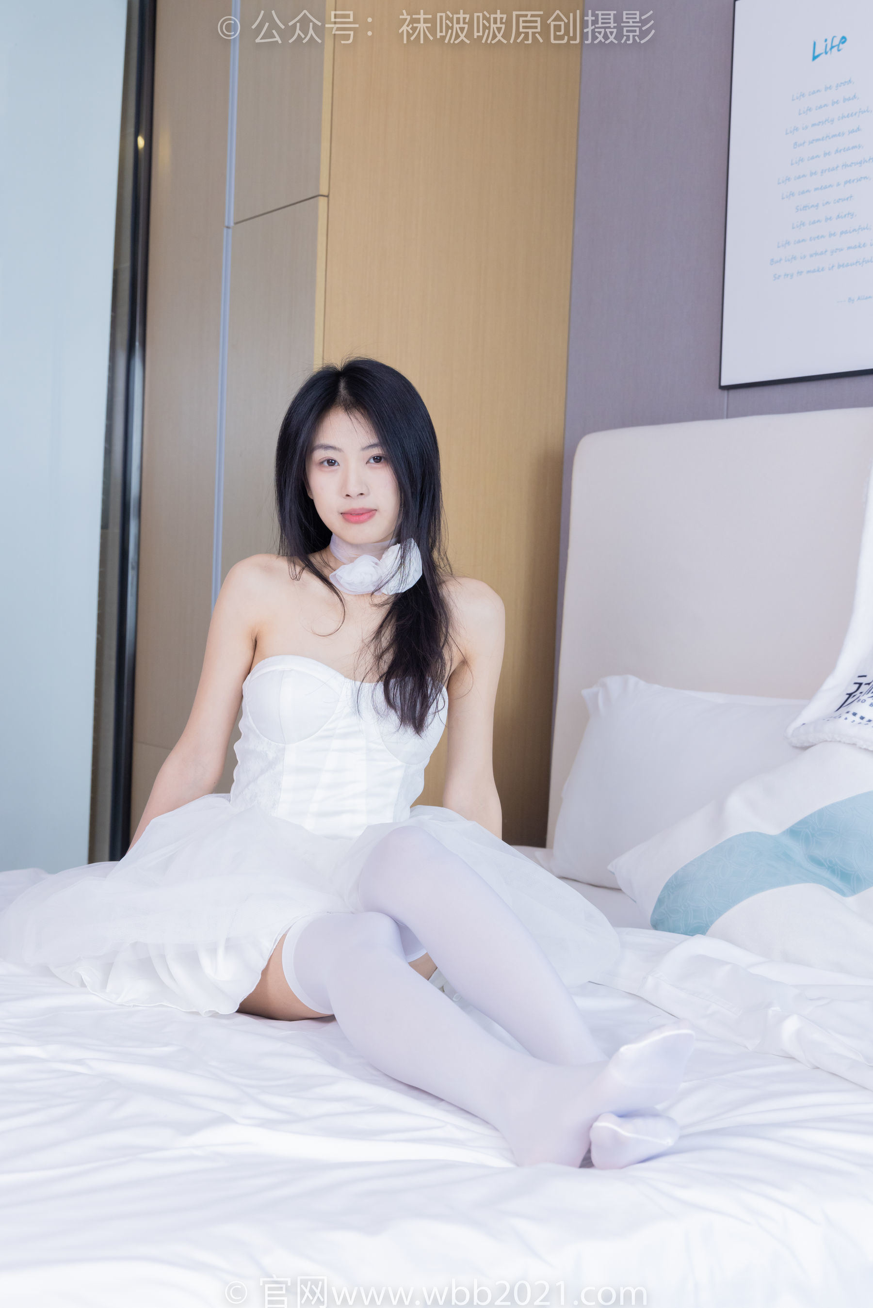 图片[8]-BoBoSocks袜啵啵 No.409 奶油 -两双高跟鞋、厚白丝大腿袜、裸足[198P]-六色网