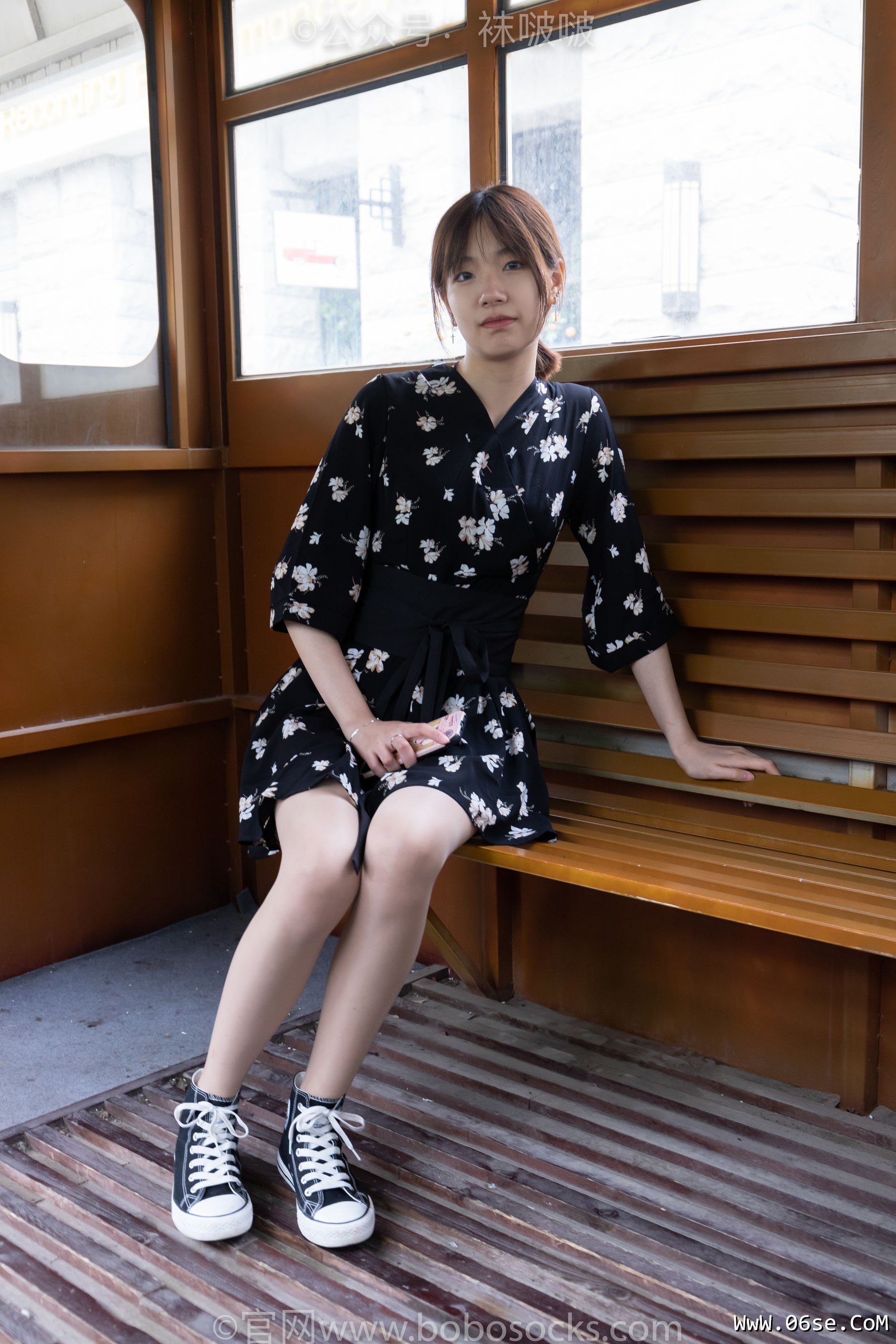 图片[16]-BoBoSocks袜啵啵 No.013 小甜豆-匡威帆布鞋、浅灰色短棉袜、肉丝[132P]-六色网