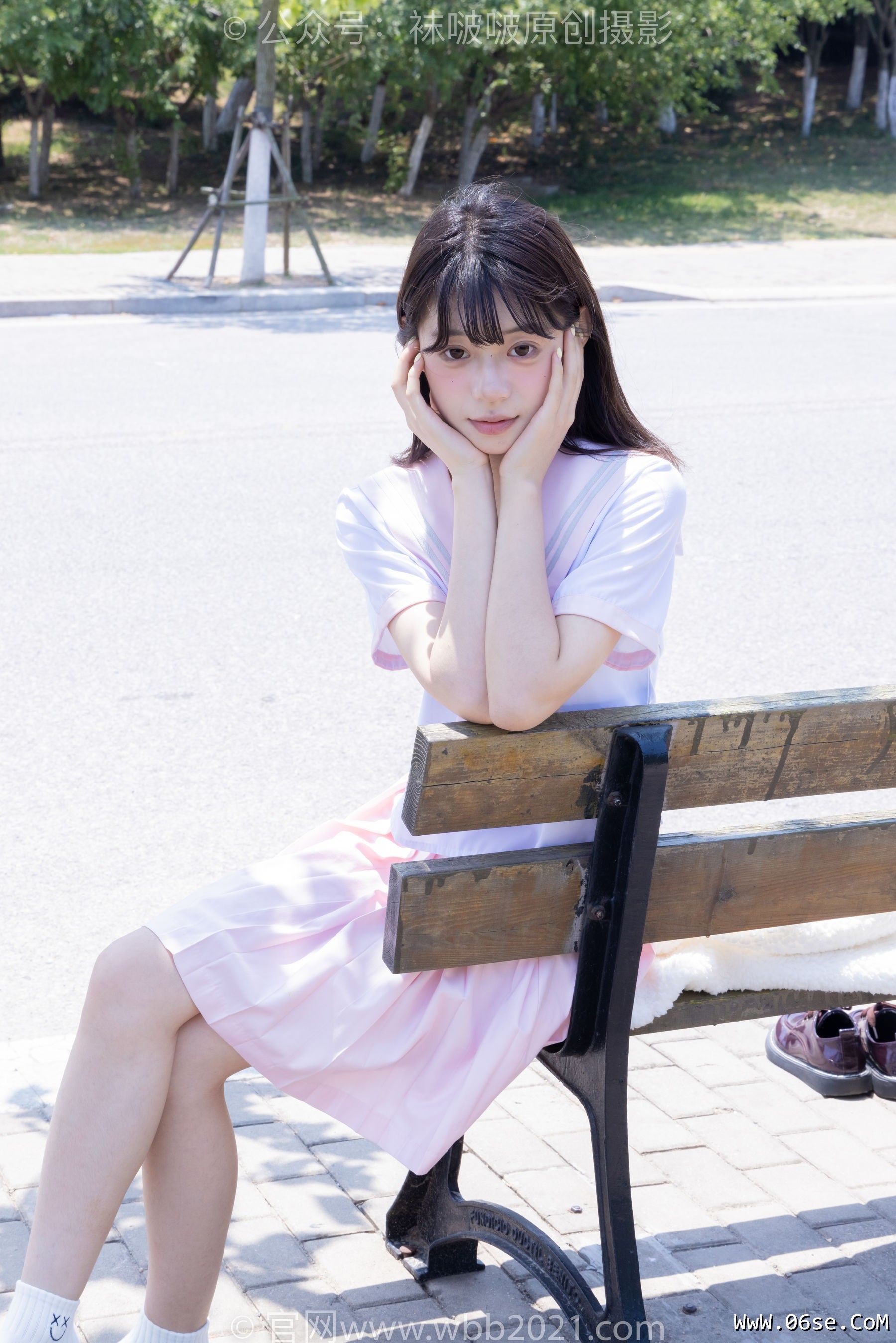 图片[9]-BoBoSocks袜啵啵 No.399 糯米 -皮鞋、白棉袜、jk制服[145P]-六色网