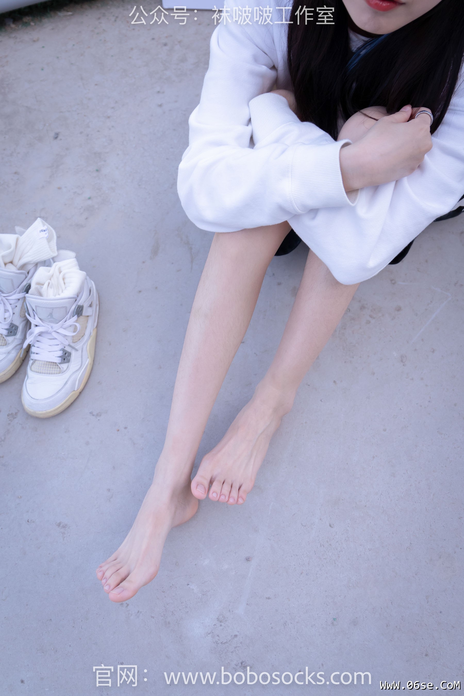 图片[119]-BoBoSocks袜啵啵 No.103 稚予-AJ篮球鞋、白棉袜、裸足[134P]-六色网