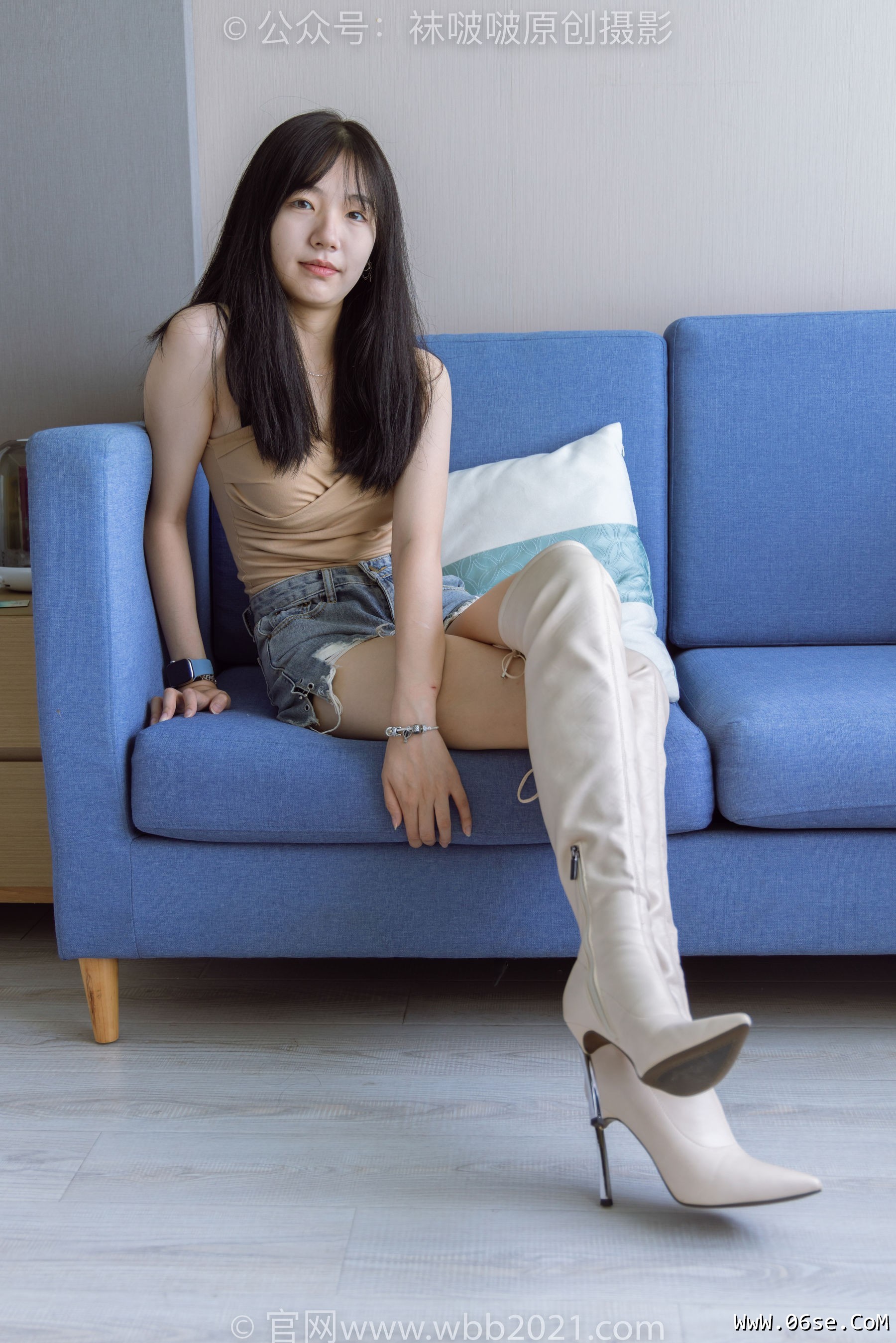 图片[120]-BoBoSocks袜啵啵 No.441 小甜豆 -高跟长靴、白棉袜、裸足[179P]-六色网