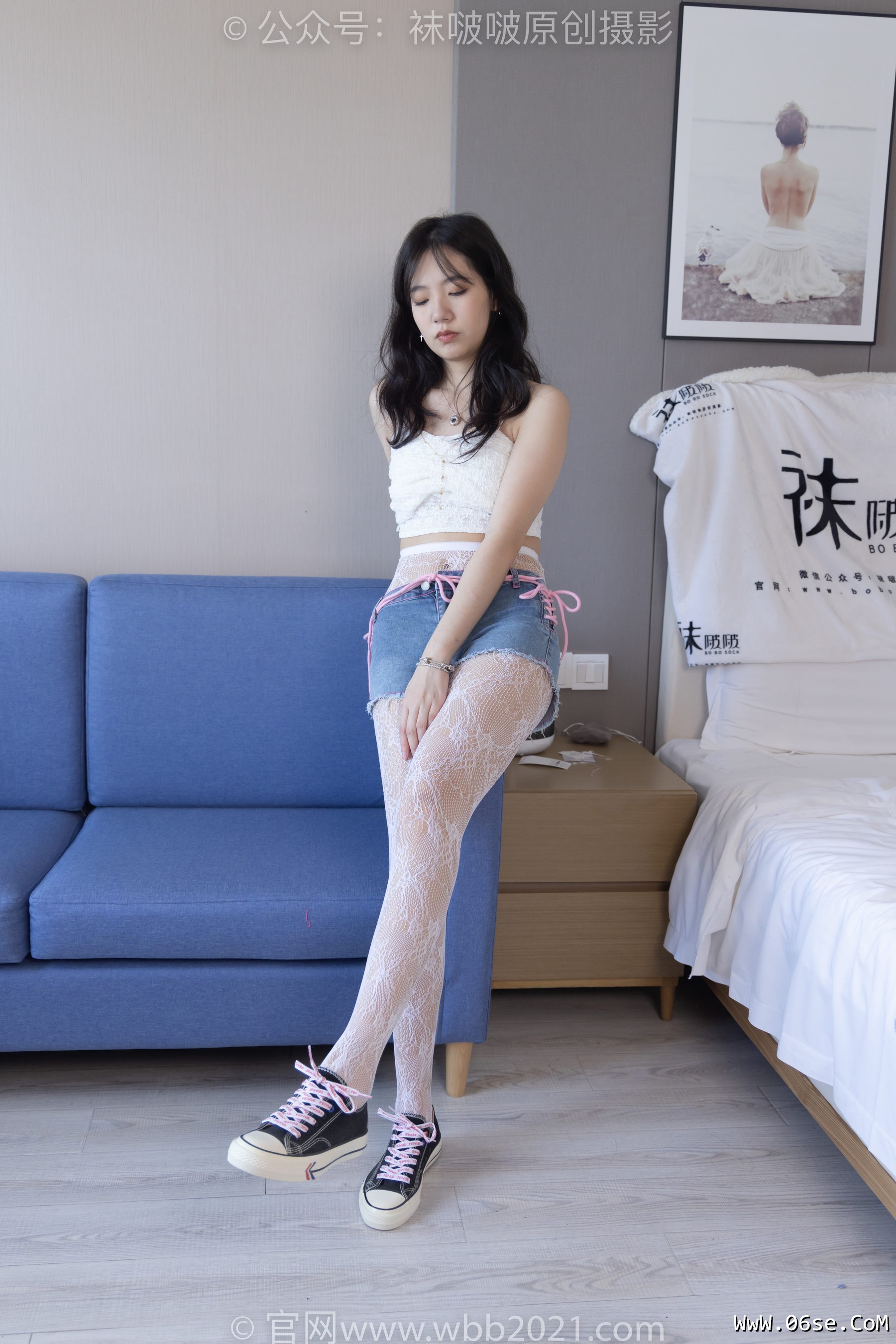 图片[145]-BoBoSocks袜啵啵 No.231 小甜豆-板鞋、白色蕾丝袜、可拆卸牛仔裤、裤里丝[154P]-六色网