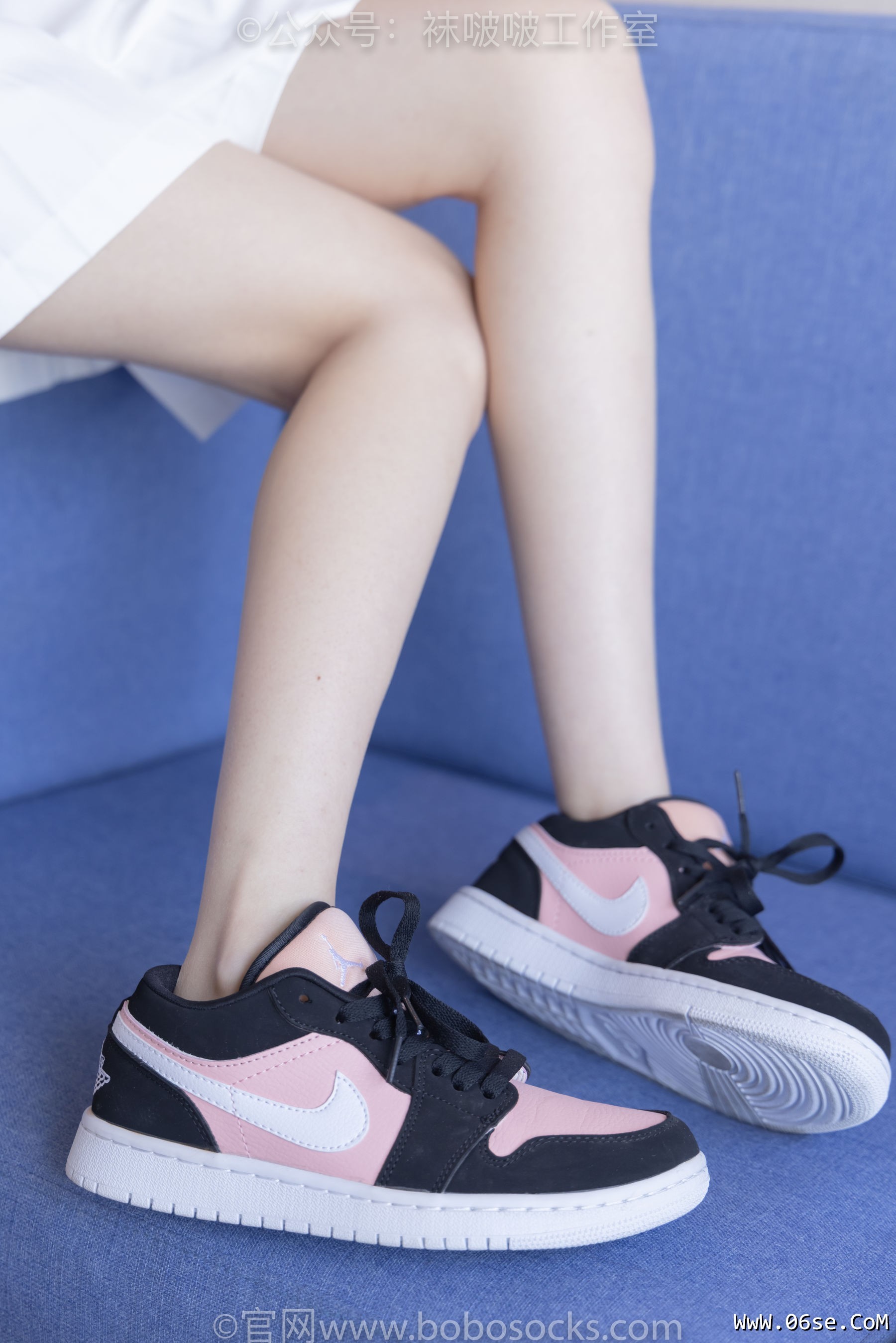 图片[103]-BoBoSocks袜啵啵 No.091 稚予-板鞋、淡粉色船袜、黑色船袜、裸足[148P]-六色网