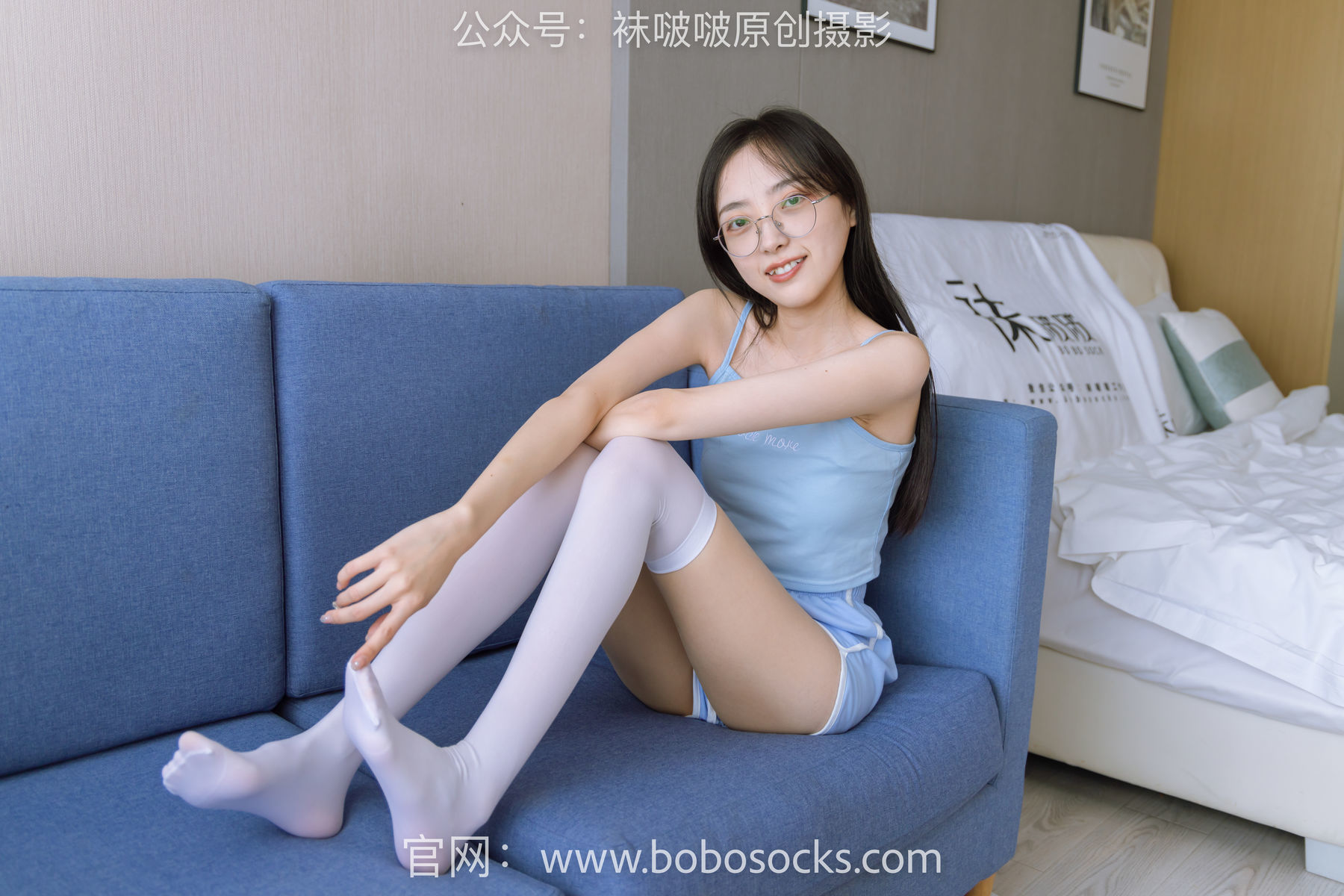 图片[55]-BoBoSocks袜啵啵 No.157 稚予-高跟鞋、白丝大腿袜、裸足[140P]-六色网