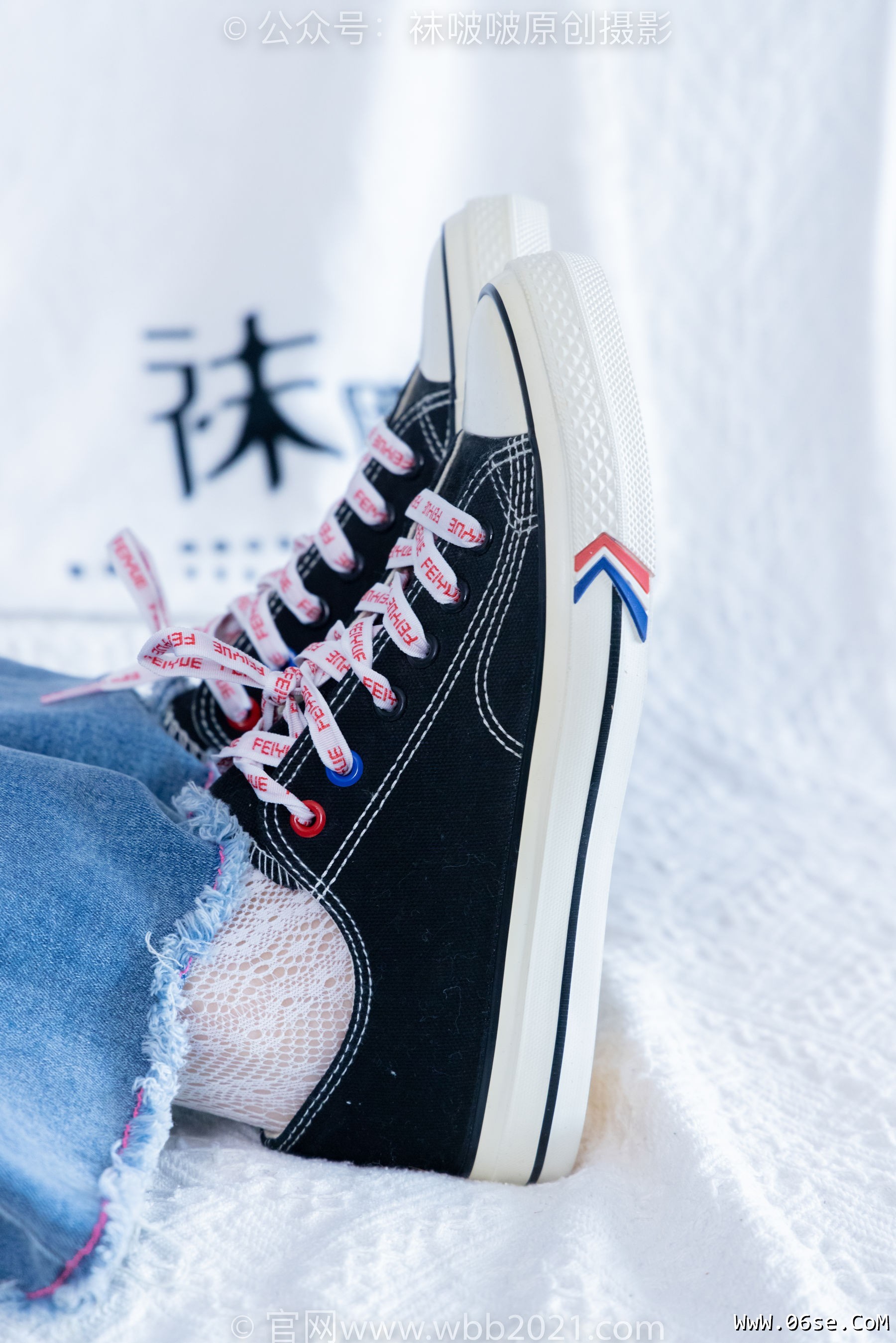 图片[50]-BoBoSocks袜啵啵 No.372 甜甜圈 -板鞋、白色蕾丝袜、可拆卸牛仔裤、裤里丝[140P]-六色网