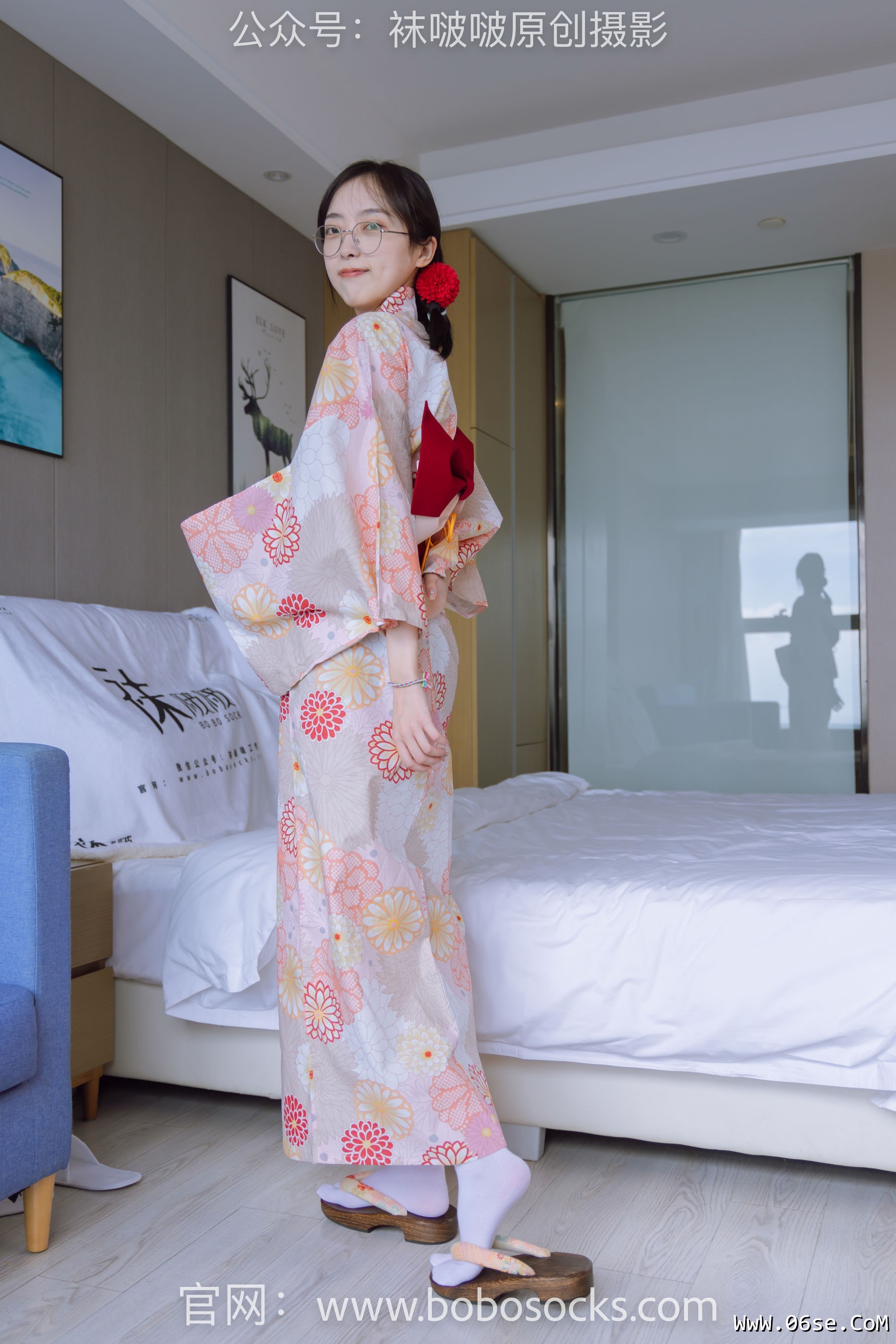 图片[102]-BoBoSocks袜啵啵 No.137 稚予-木屐、分指白棉袜、裸足、和风浴衣[170P]-六色网